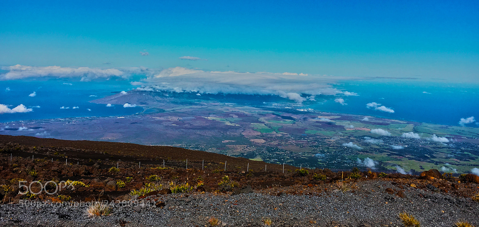 Apple iPhone 6s sample photo. Central valley from haleakala photography