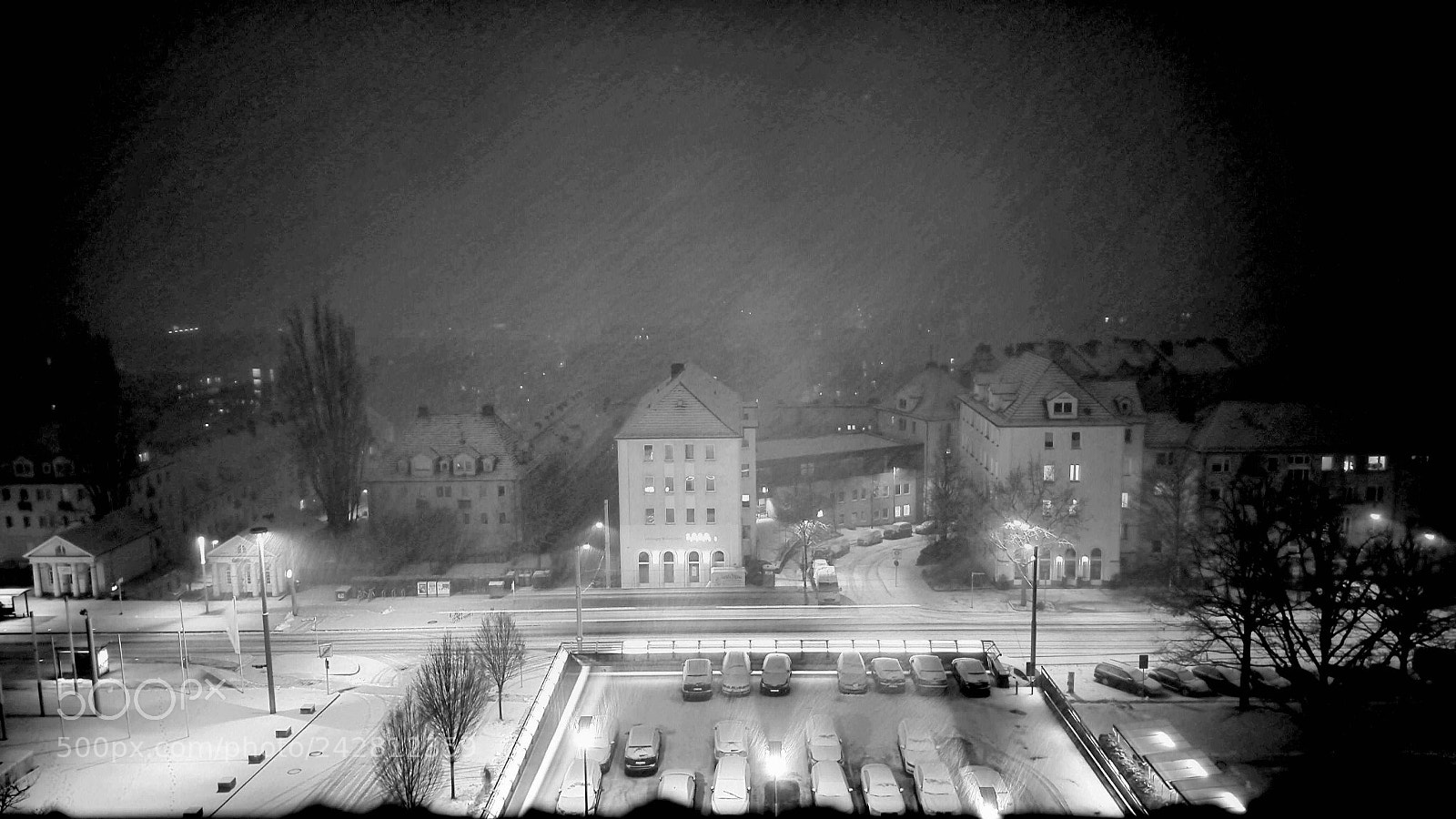 Samsung GALAXY S6 edge sample photo. Snowfall b&w photography