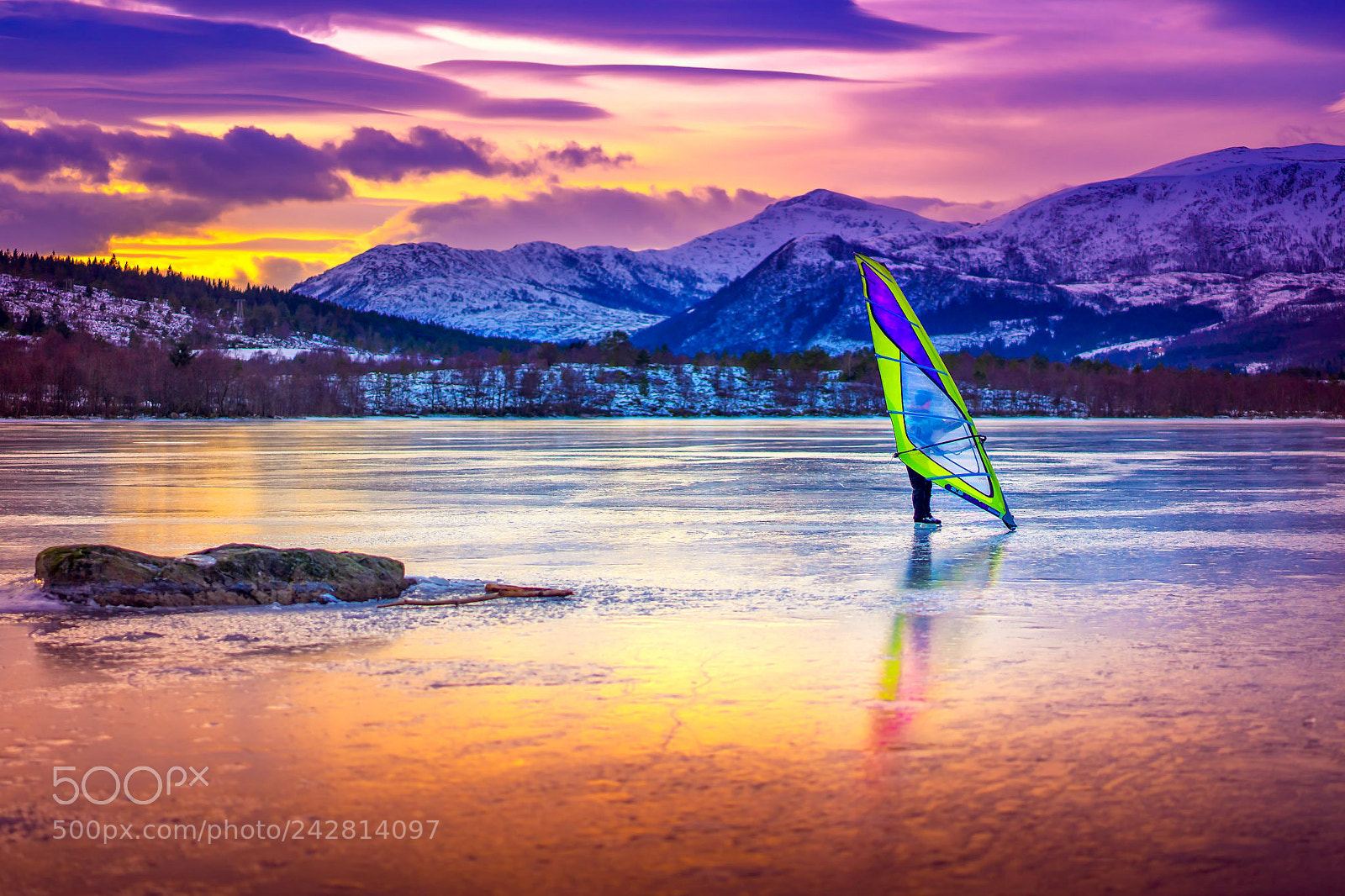 Sony a7 II sample photo. Frozen lake photography