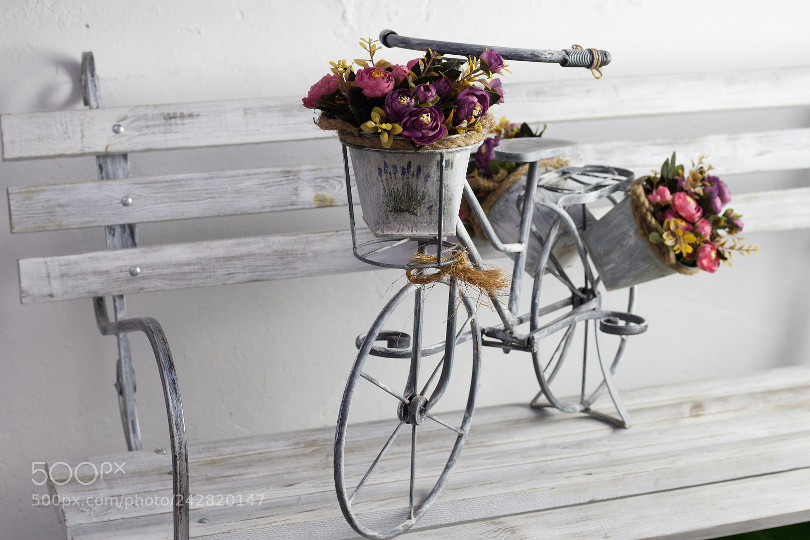Canon EOS-1D Mark III sample photo. Bicycle with flowers photography