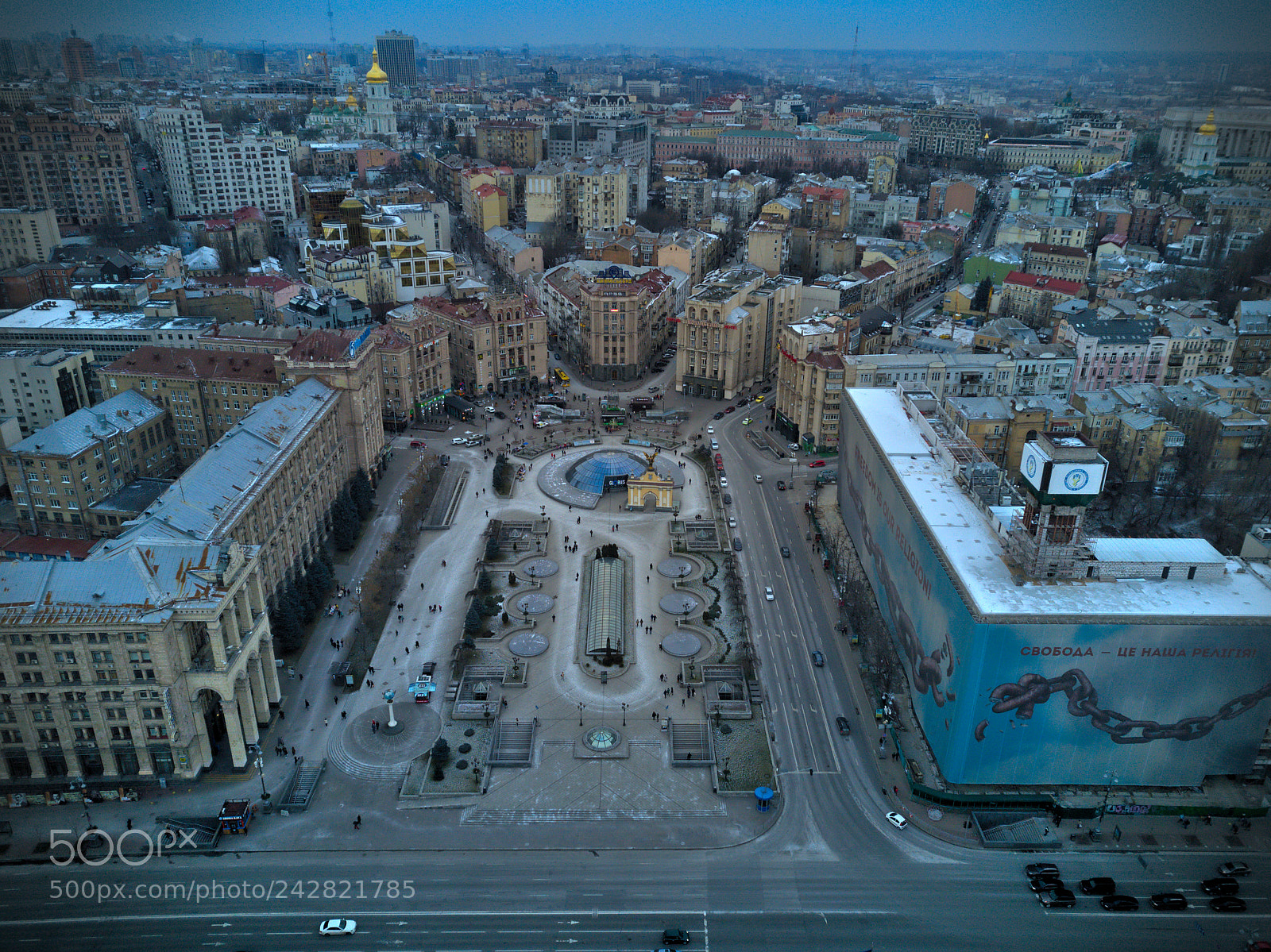 DJI FC220 sample photo. Maidan nezalezhnosti, kyiv, ukraine photography