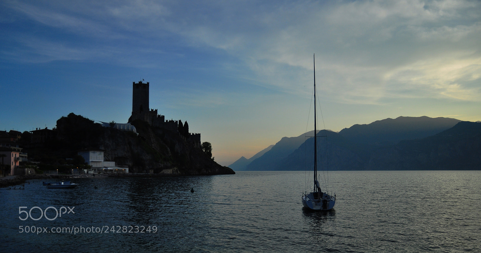 Nikon D90 sample photo. Sunset at garda lake photography