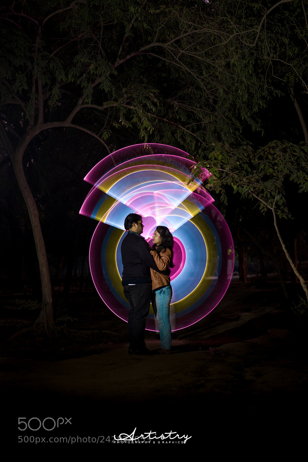 Nikon D810 sample photo. Light painting photography