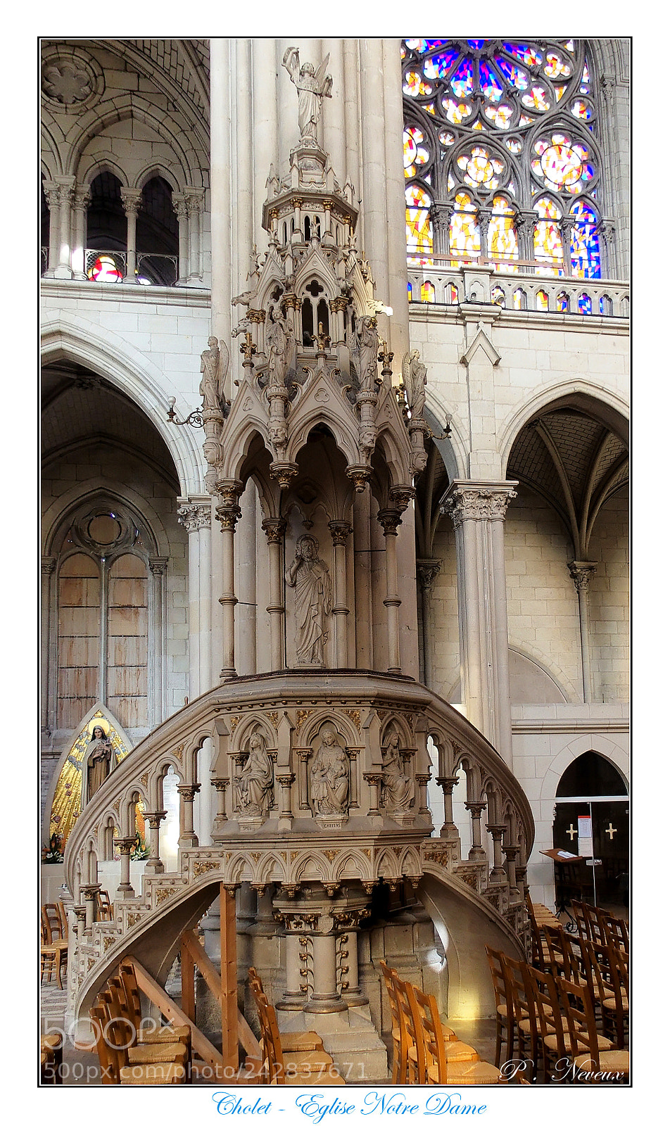 Olympus STYLUS1,1s sample photo. Eglise notre dame cholet (49) photography