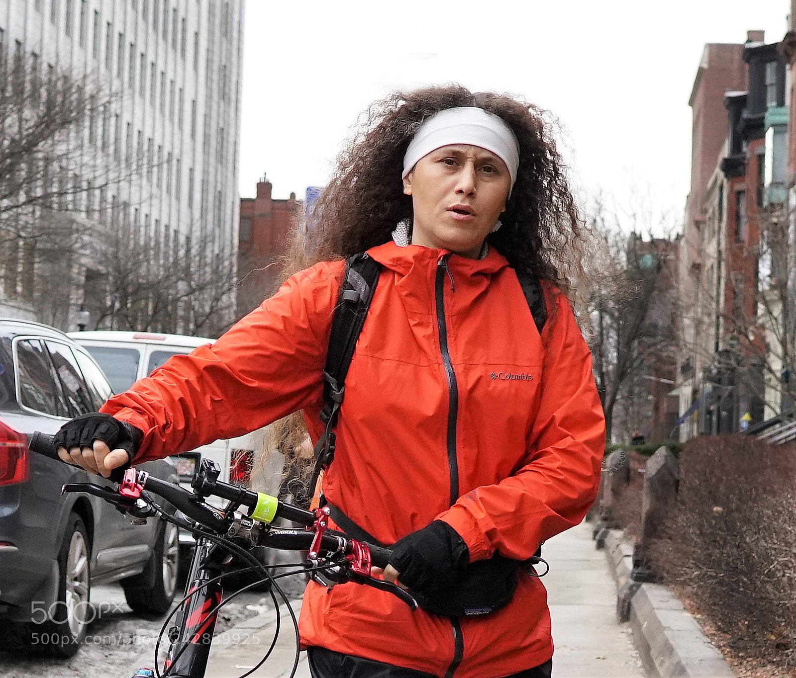Sony a6500 sample photo. A bike messenger boston photography