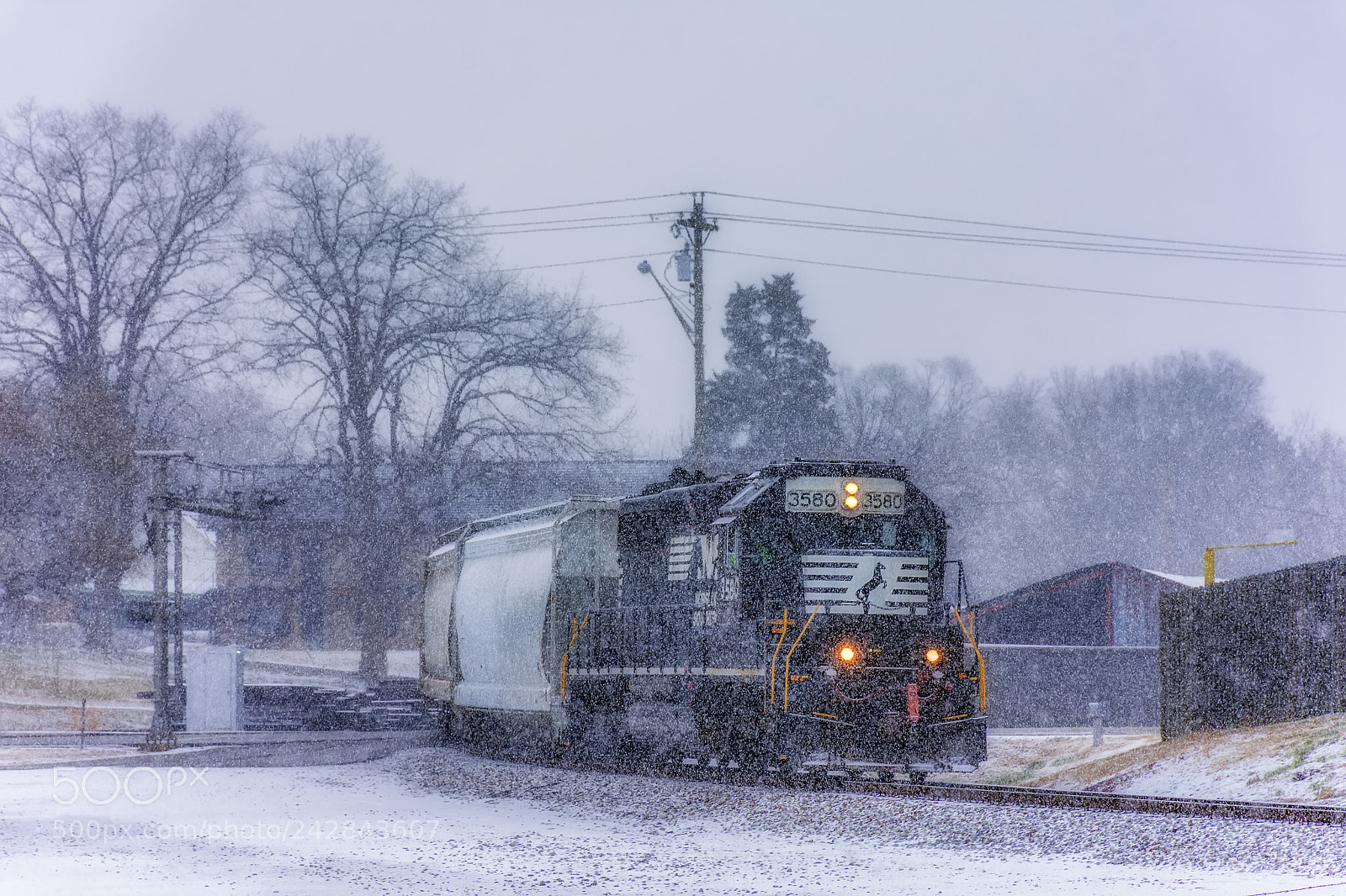 Nikon D7200 sample photo. Snow train coming photography
