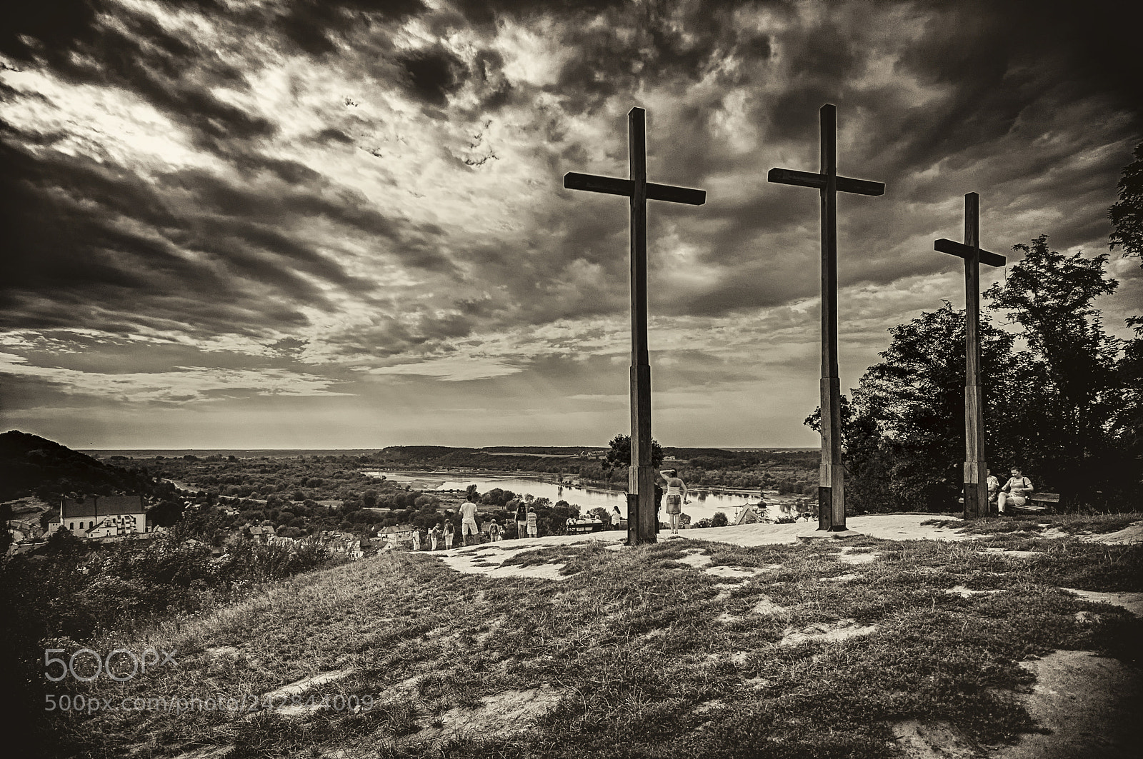 Nikon D300S sample photo. Three crosses' hill in photography