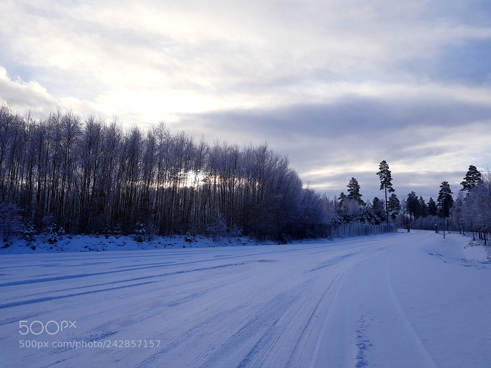 Samsung Galaxy S8 sample photo. Cold road❄ photography