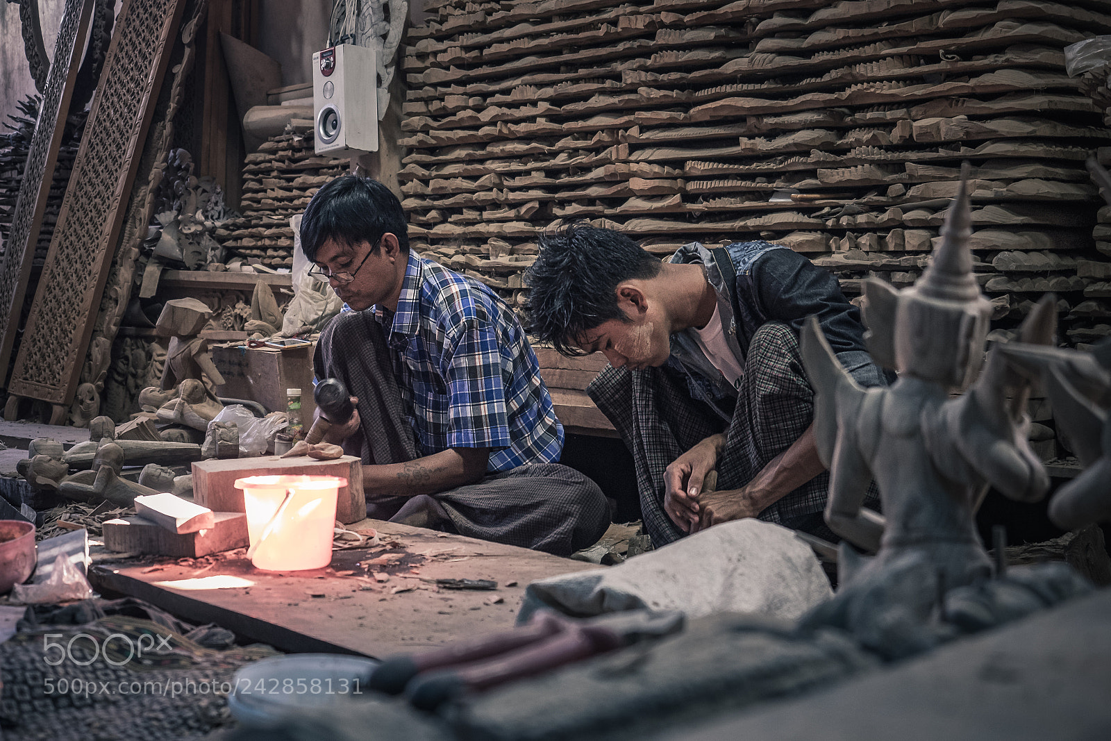 Olympus OM-D E-M1 sample photo. Myanmar workers photography