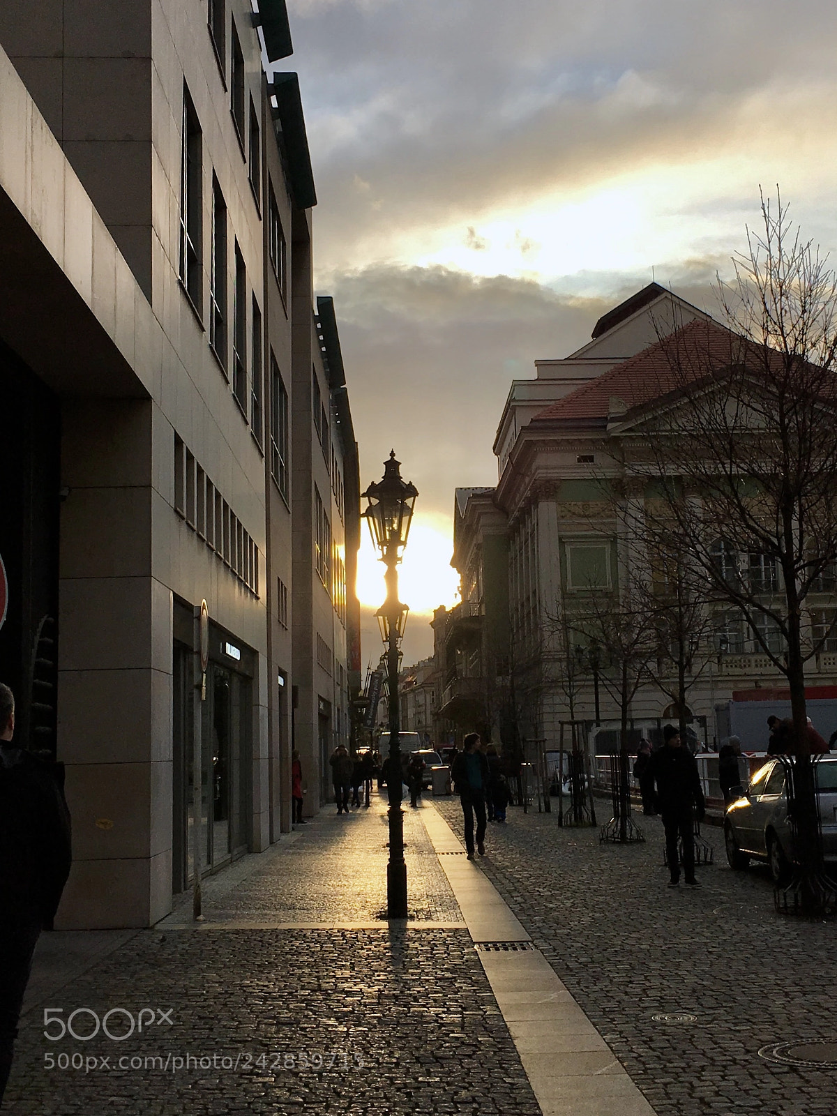 Apple iPhone 6s sample photo. Winter street in prague photography