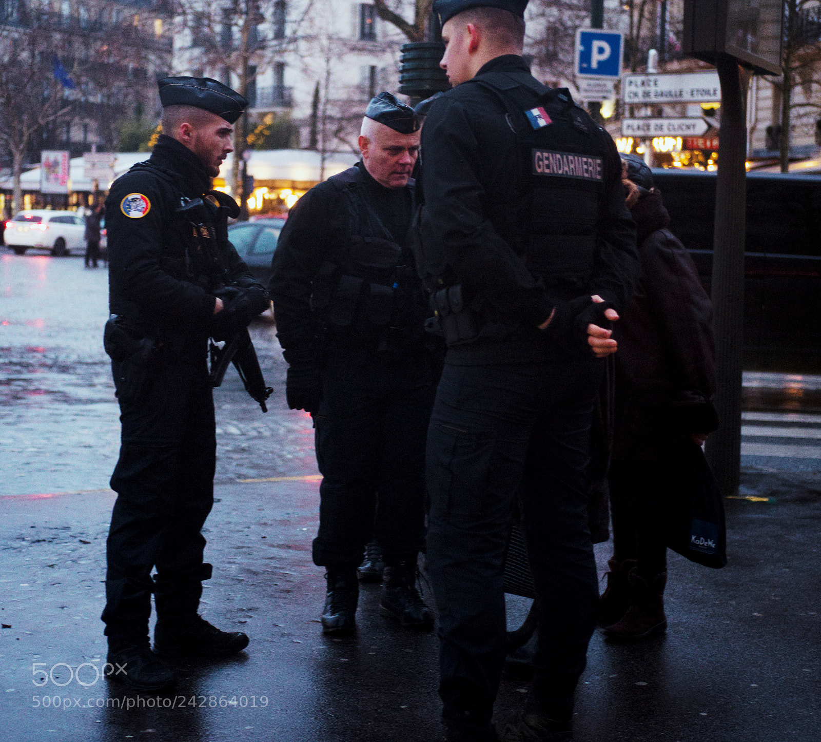 Fujifilm X-T2 sample photo. Police near eiffel tower photography
