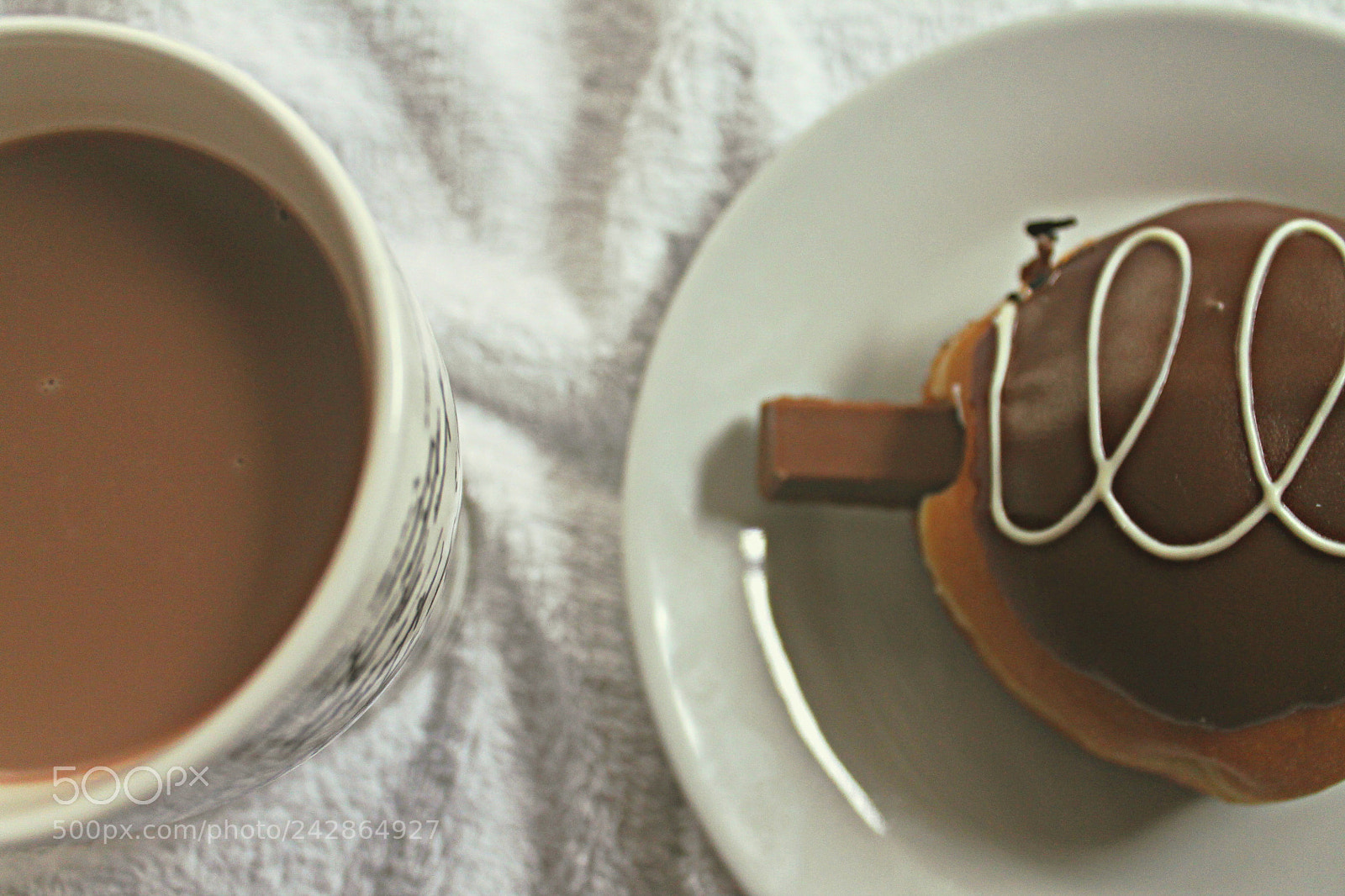 Canon EOS 1100D (EOS Rebel T3 / EOS Kiss X50) sample photo. Donut chocolate with coffee photography