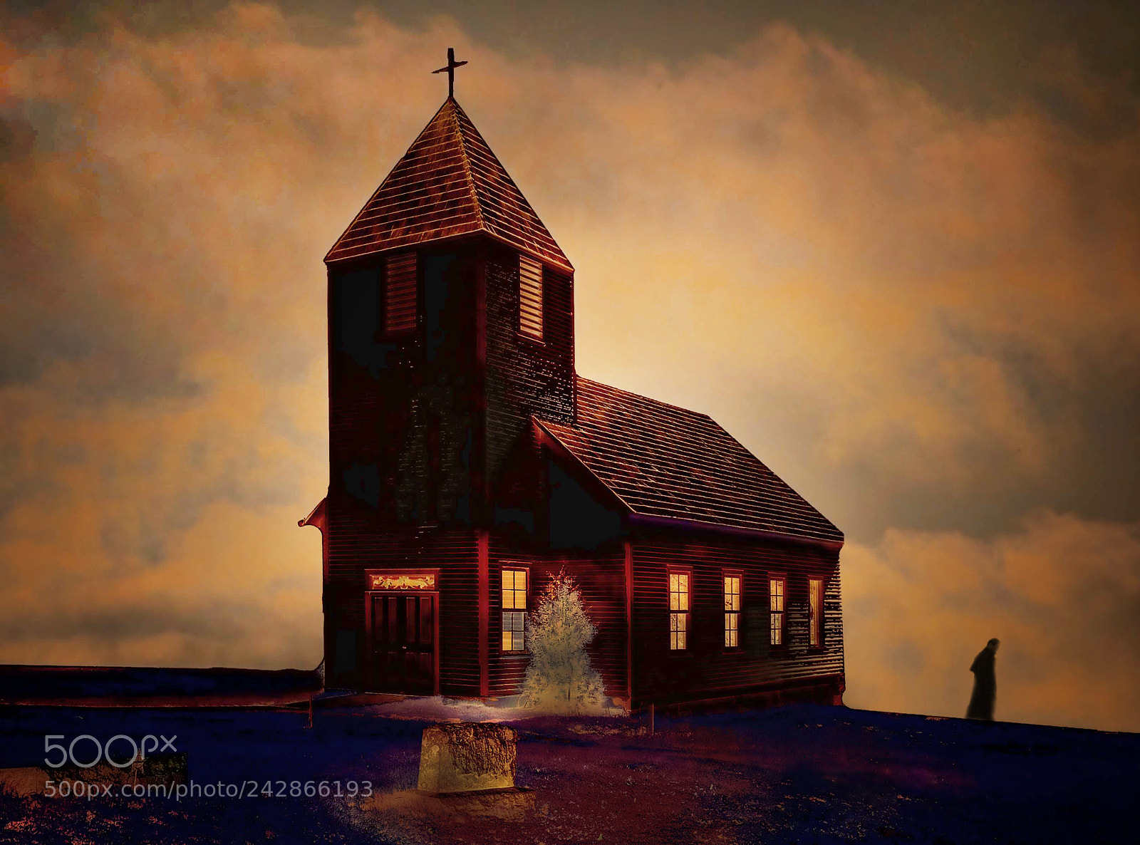 Nikon D90 sample photo. Dark church photography