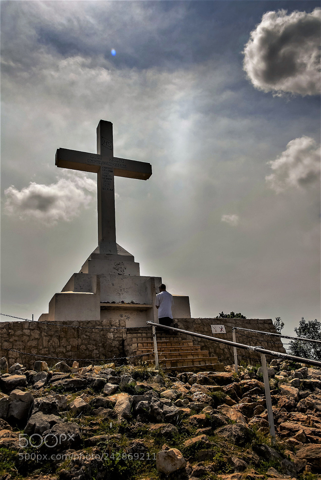 Nikon D200 sample photo. Reflection on cross mountain! photography