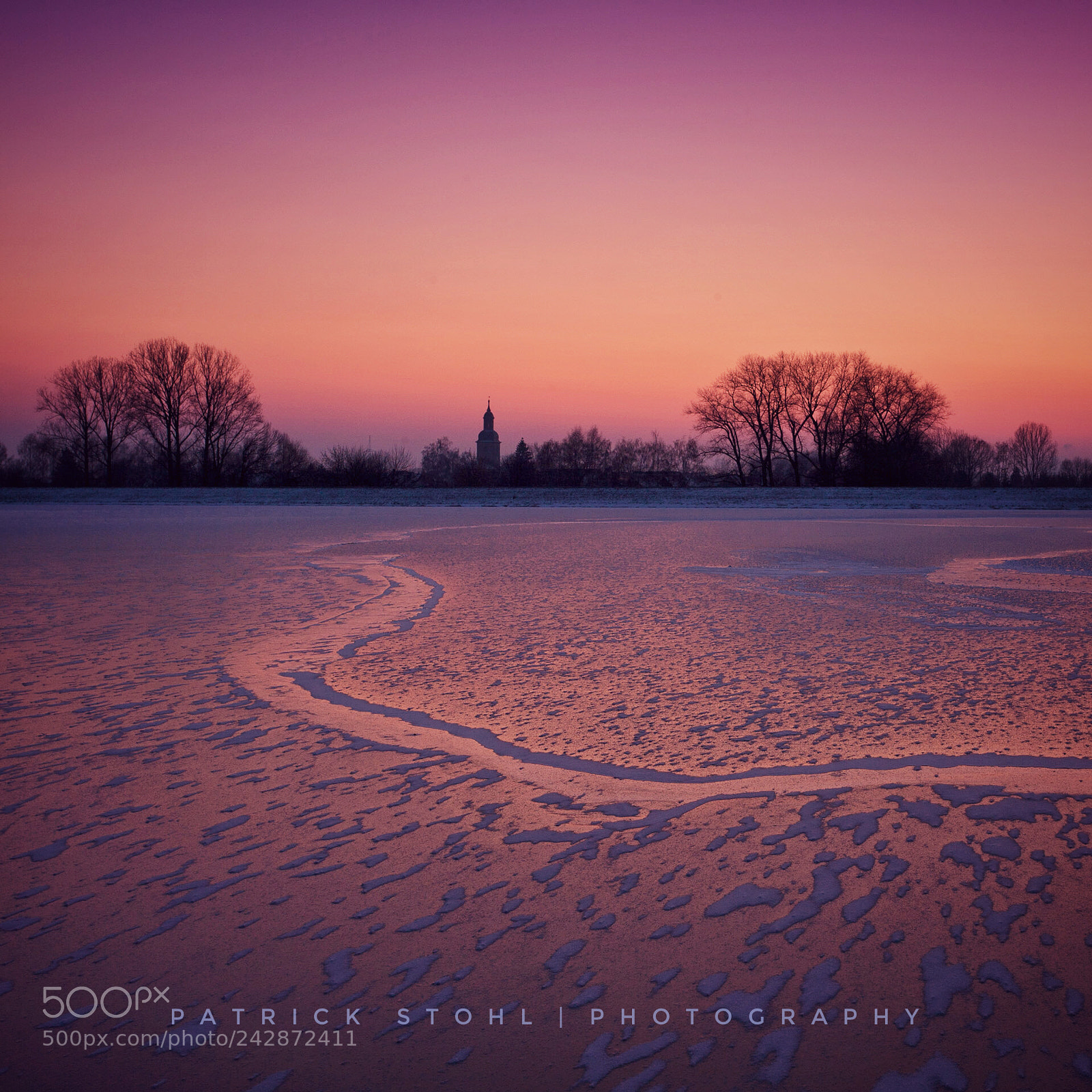 Canon EOS 5D sample photo. Frozen sunset photography