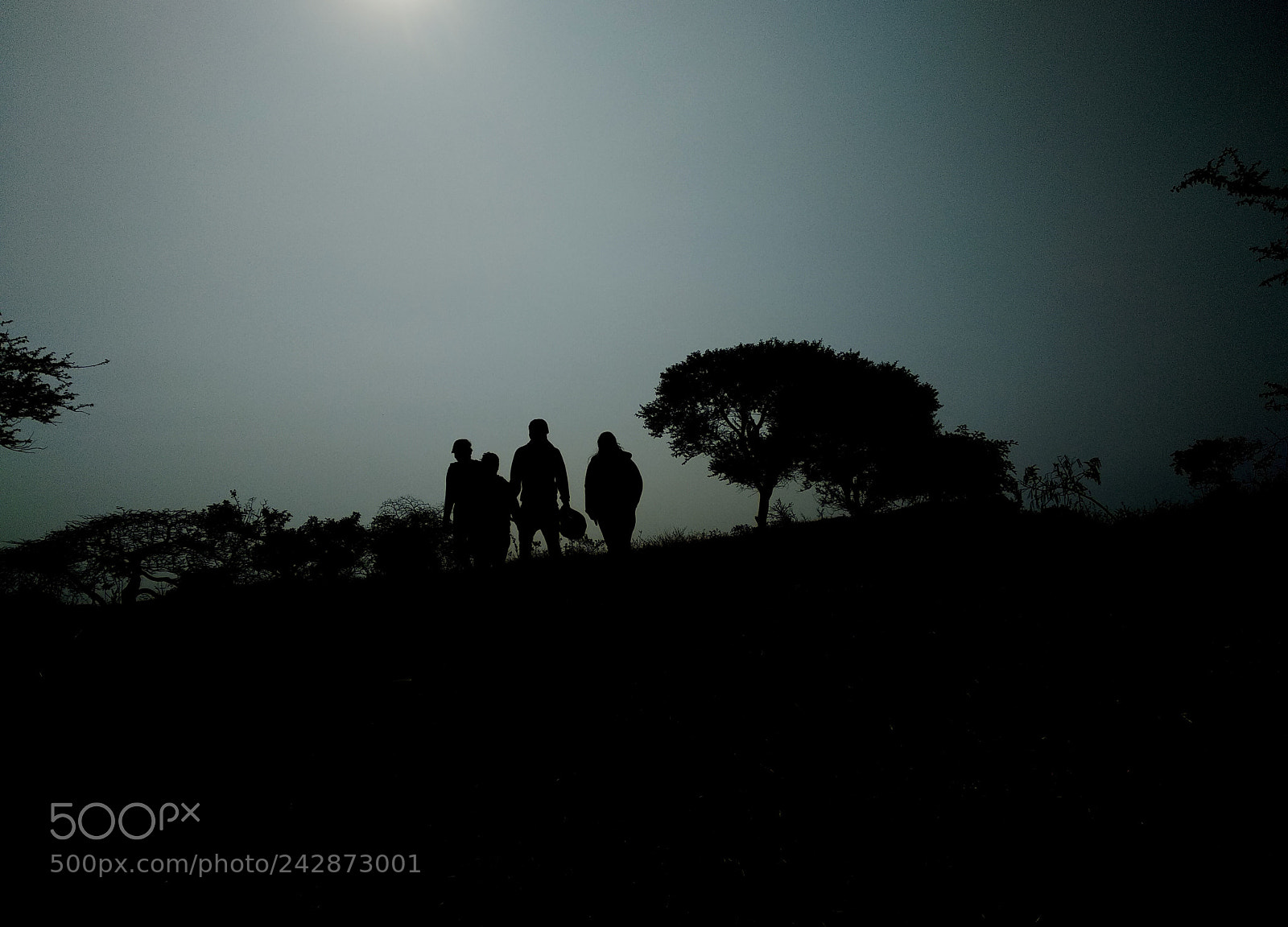 Xiaomi Mi A1 sample photo. Silhouette of four people photography