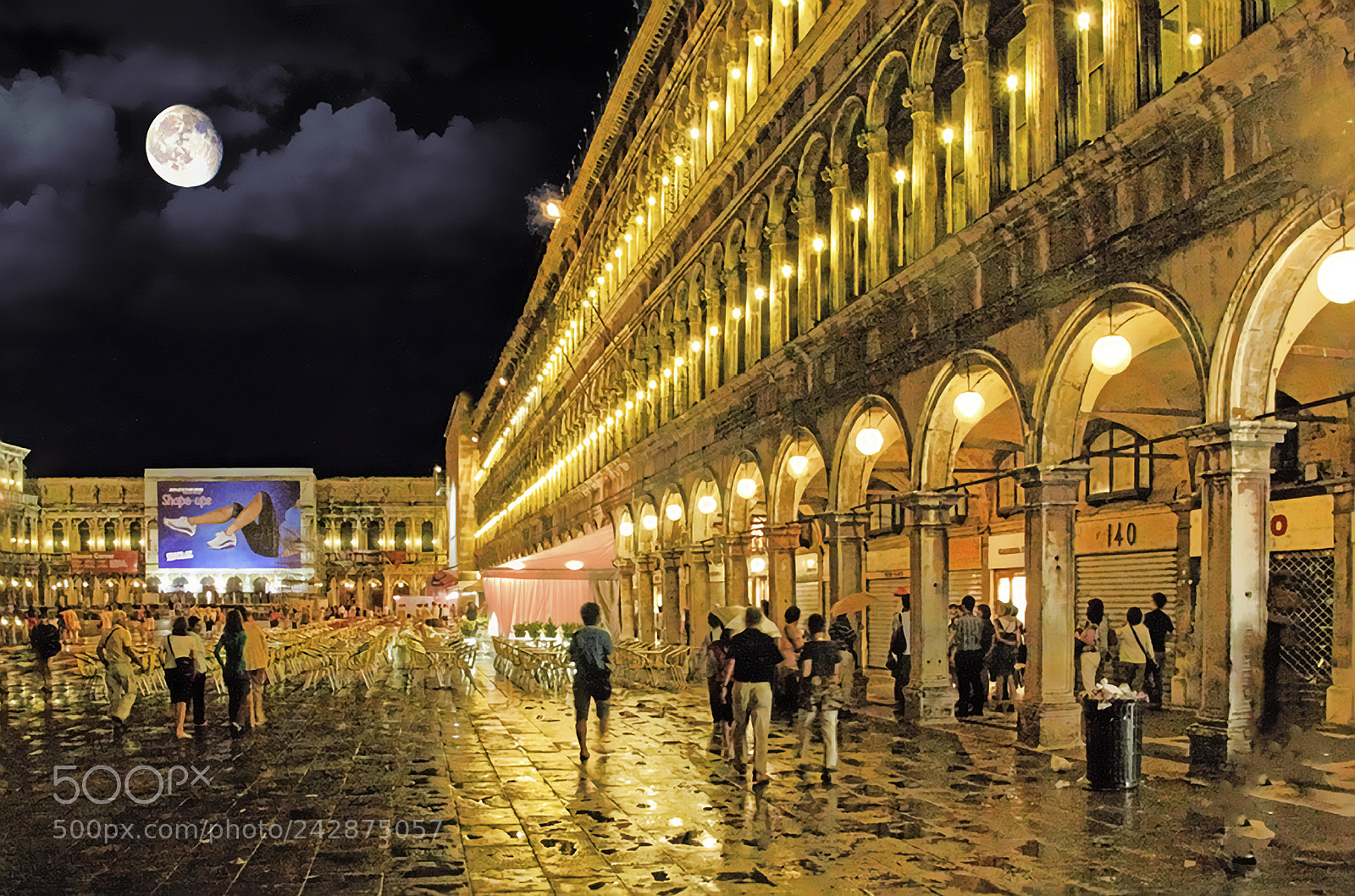 Canon EOS 50D sample photo. Venice by night-st mark's photography
