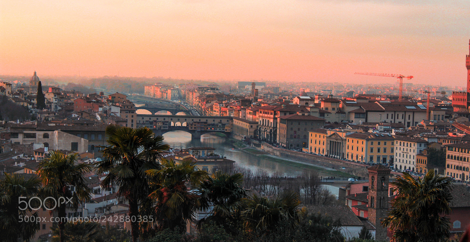 Canon EOS 1300D (EOS Rebel T6 / EOS Kiss X80) sample photo. Sunset at ponte vecchio photography