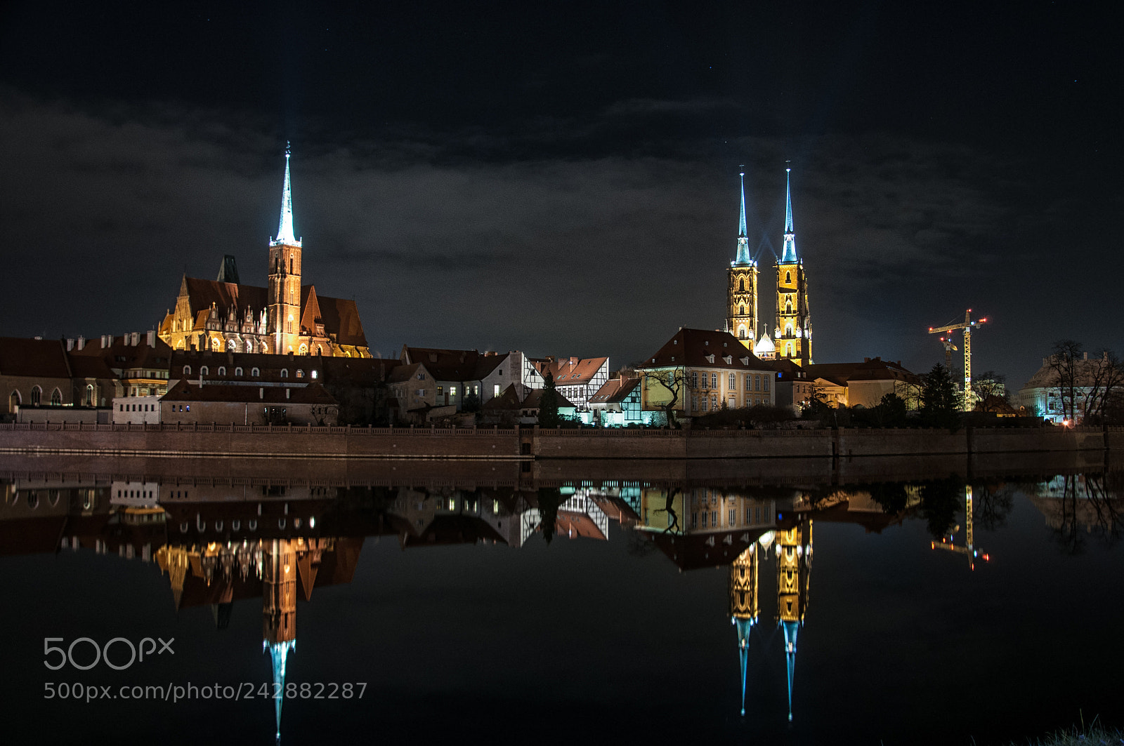 Nikon D5000 sample photo. Poland, wroclaw by night photography