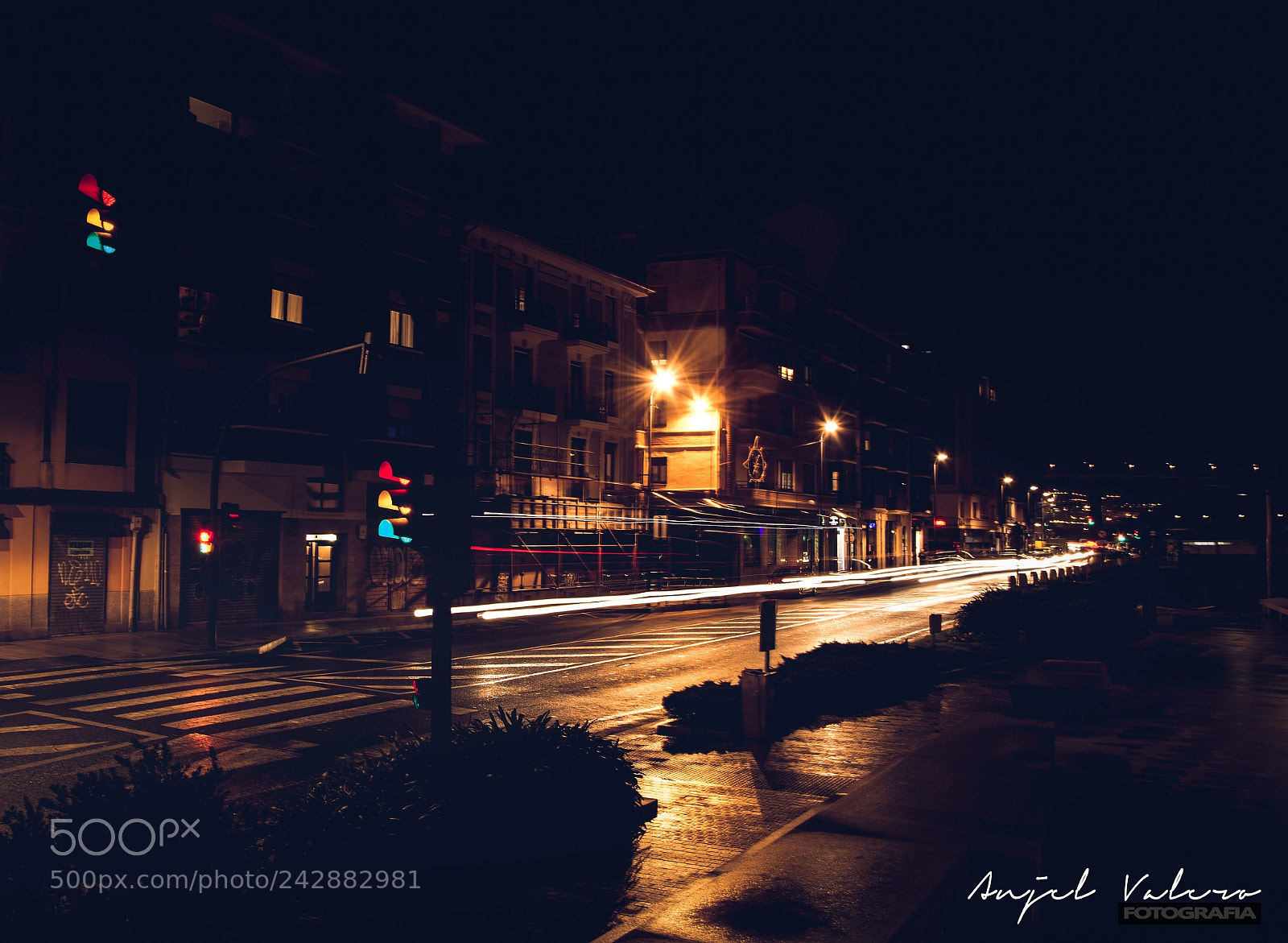 Nikon D7100 sample photo. Light road photography