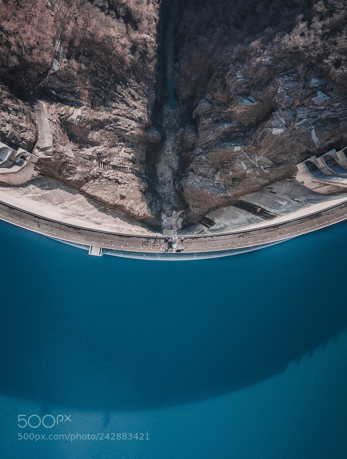 DJI FC220 sample photo. Swiss dam photography
