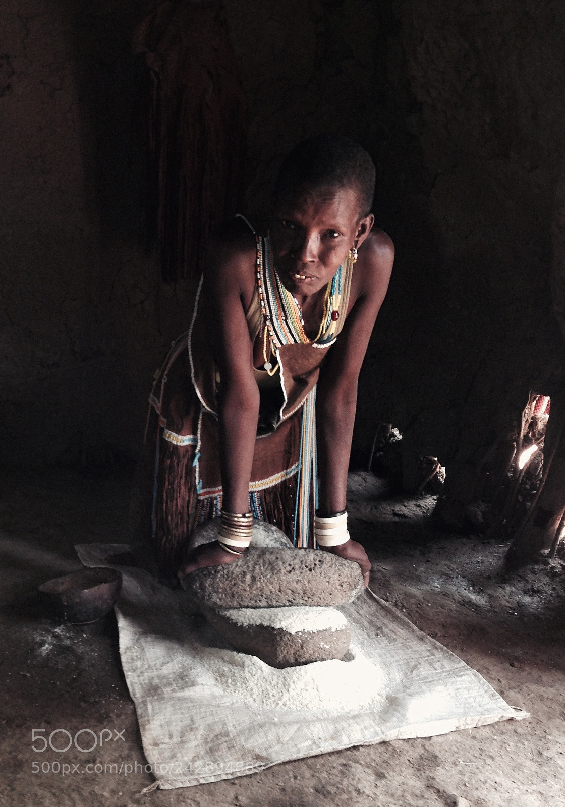 Apple iPhone 5 sample photo. Grinding corn in the photography