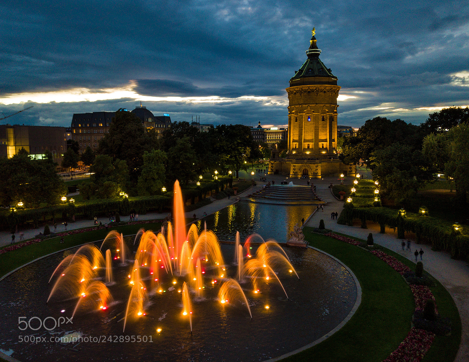 DJI FC220 sample photo. Mannheim wasserturm photography