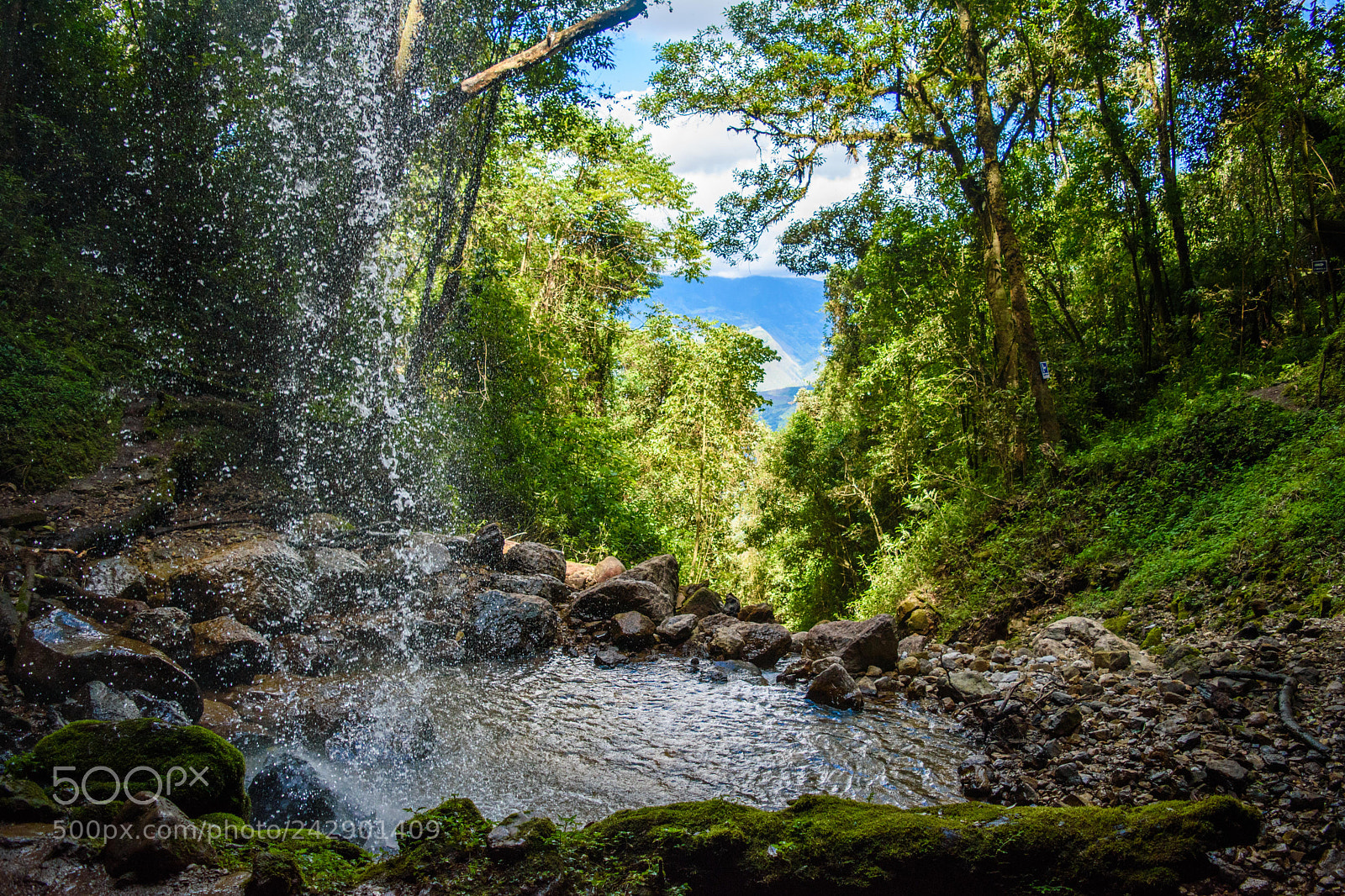 Nikon D5500 sample photo. Behind the waterfall photography