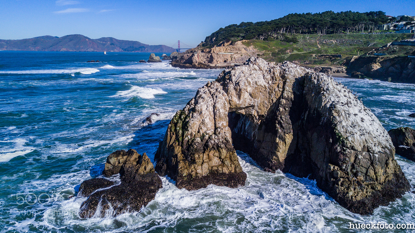 DJI FC220 sample photo. Sutro baths & twin peaks photography