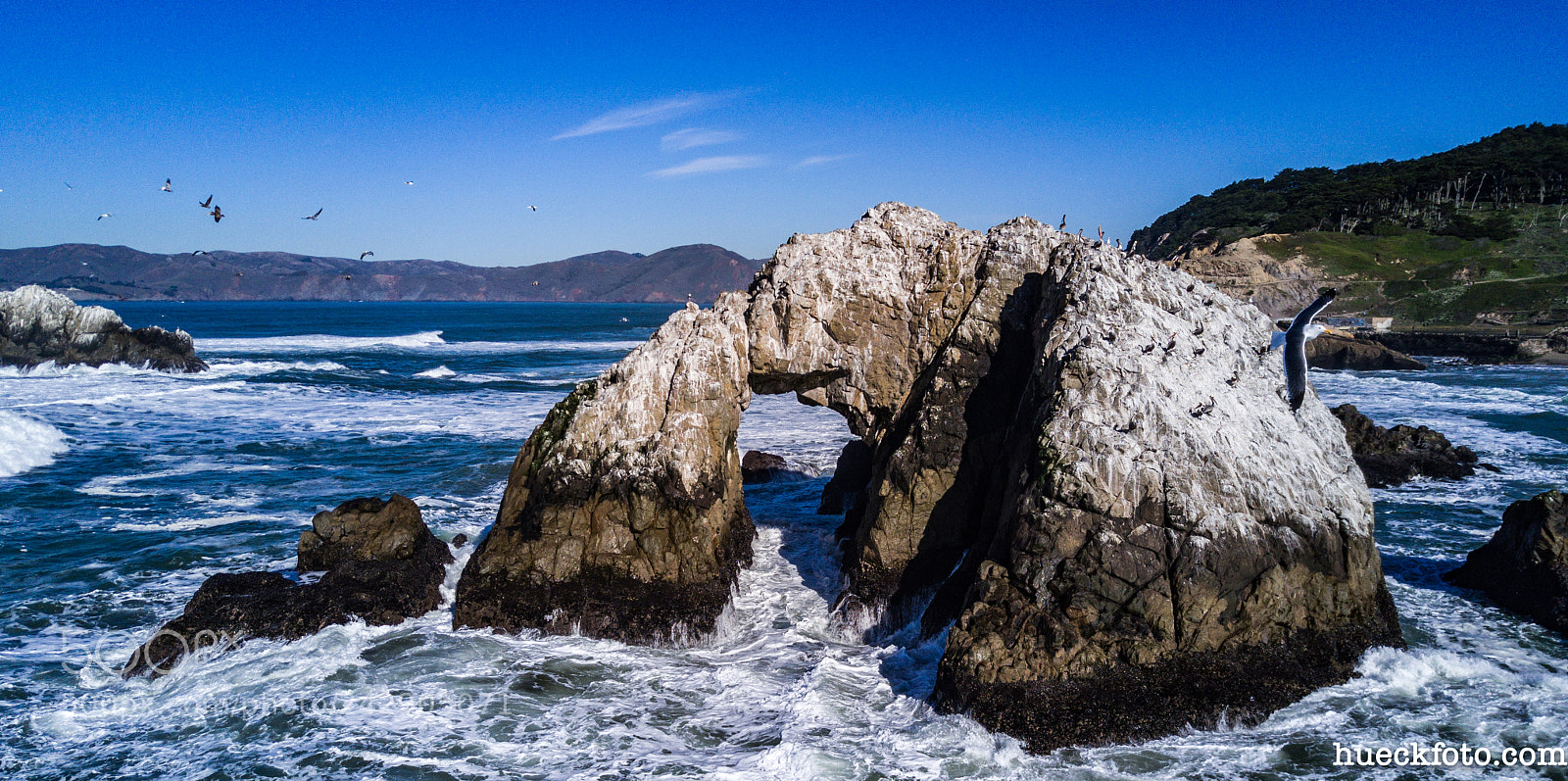 DJI FC220 sample photo. Sutro baths & twin peaks photography