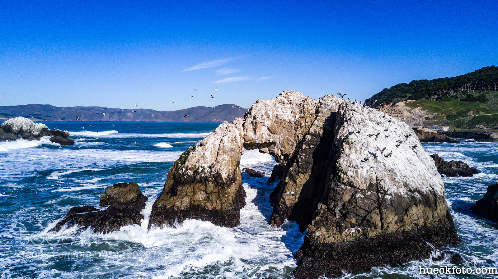 DJI FC220 sample photo. Sutro baths & twin peaks photography