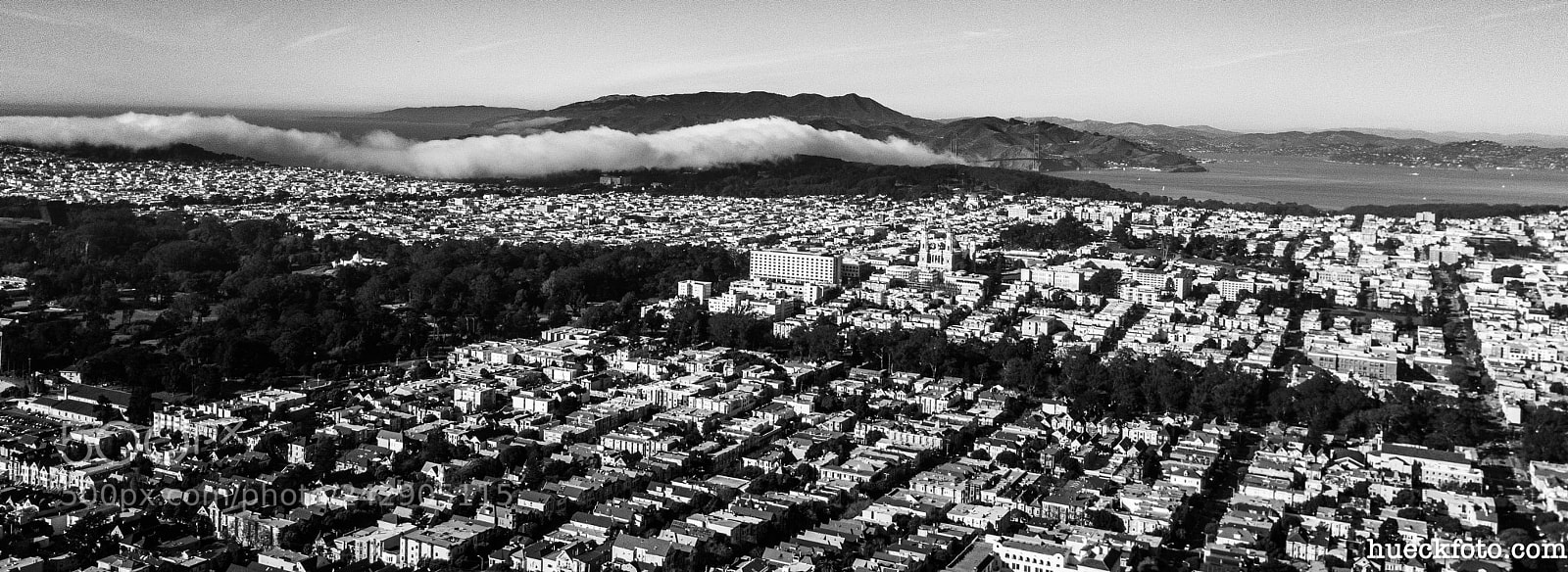 DJI FC220 sample photo. Sutro baths & twin peaks photography