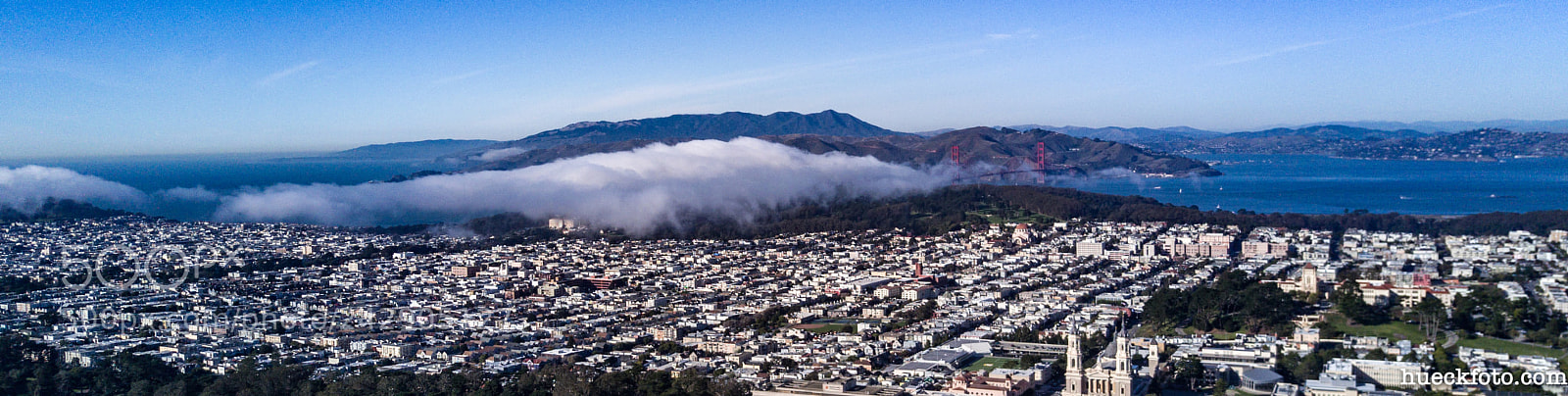 DJI FC220 sample photo. Sutro baths & twin peaks photography