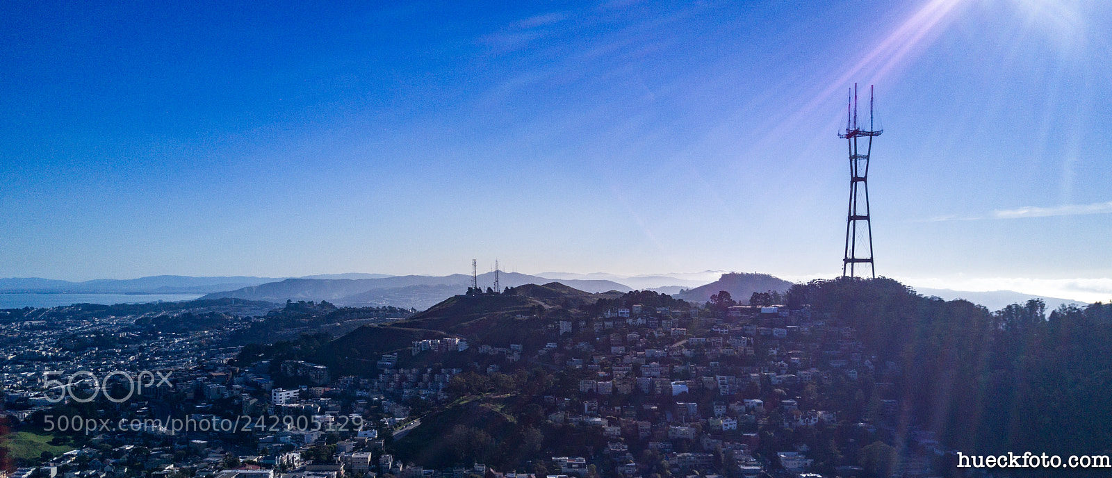 DJI FC220 sample photo. Sutro baths & twin peaks photography