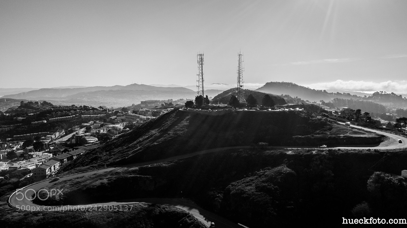 DJI FC220 sample photo. Sutro baths & twin peaks photography