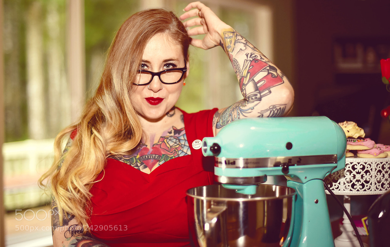 Nikon D810 sample photo. Valentine s day pinup photography