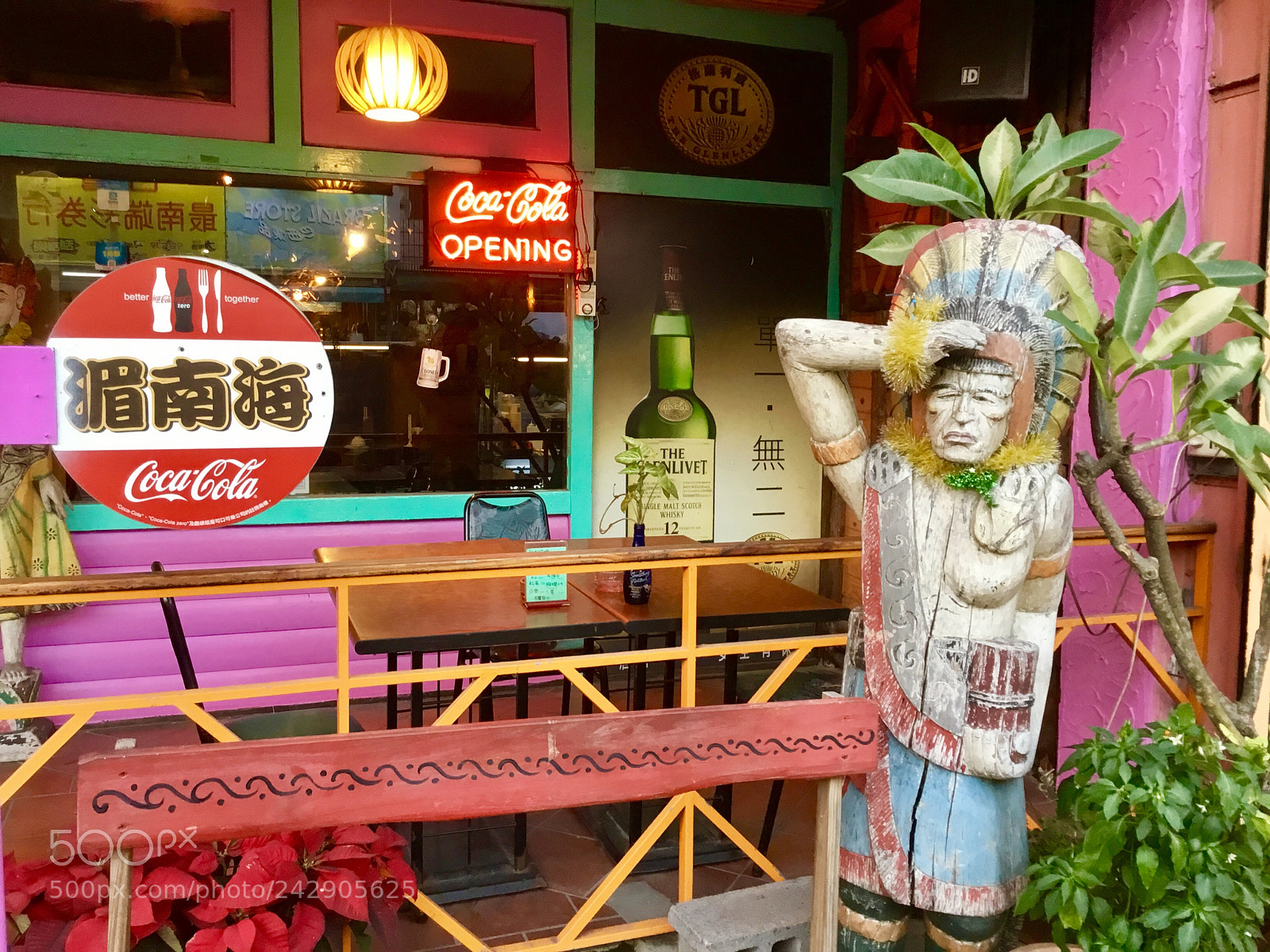 Apple iPad sample photo. Colorful store front photography