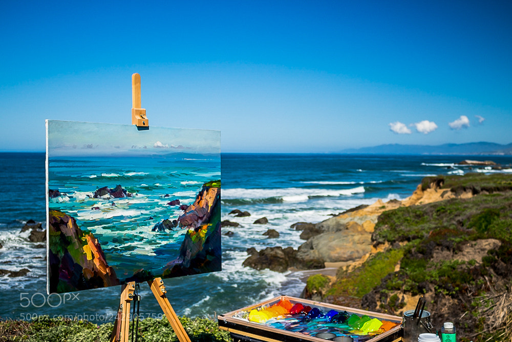 Canon EOS 100D (EOS Rebel SL1 / EOS Kiss X7) sample photo. Artist by the sea. photography