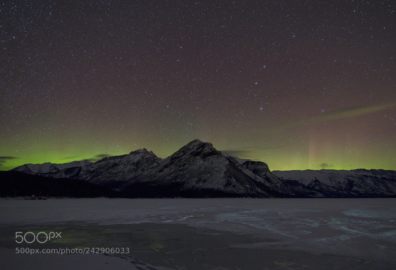 Pentax K-1 sample photo. Northern lights at lake photography