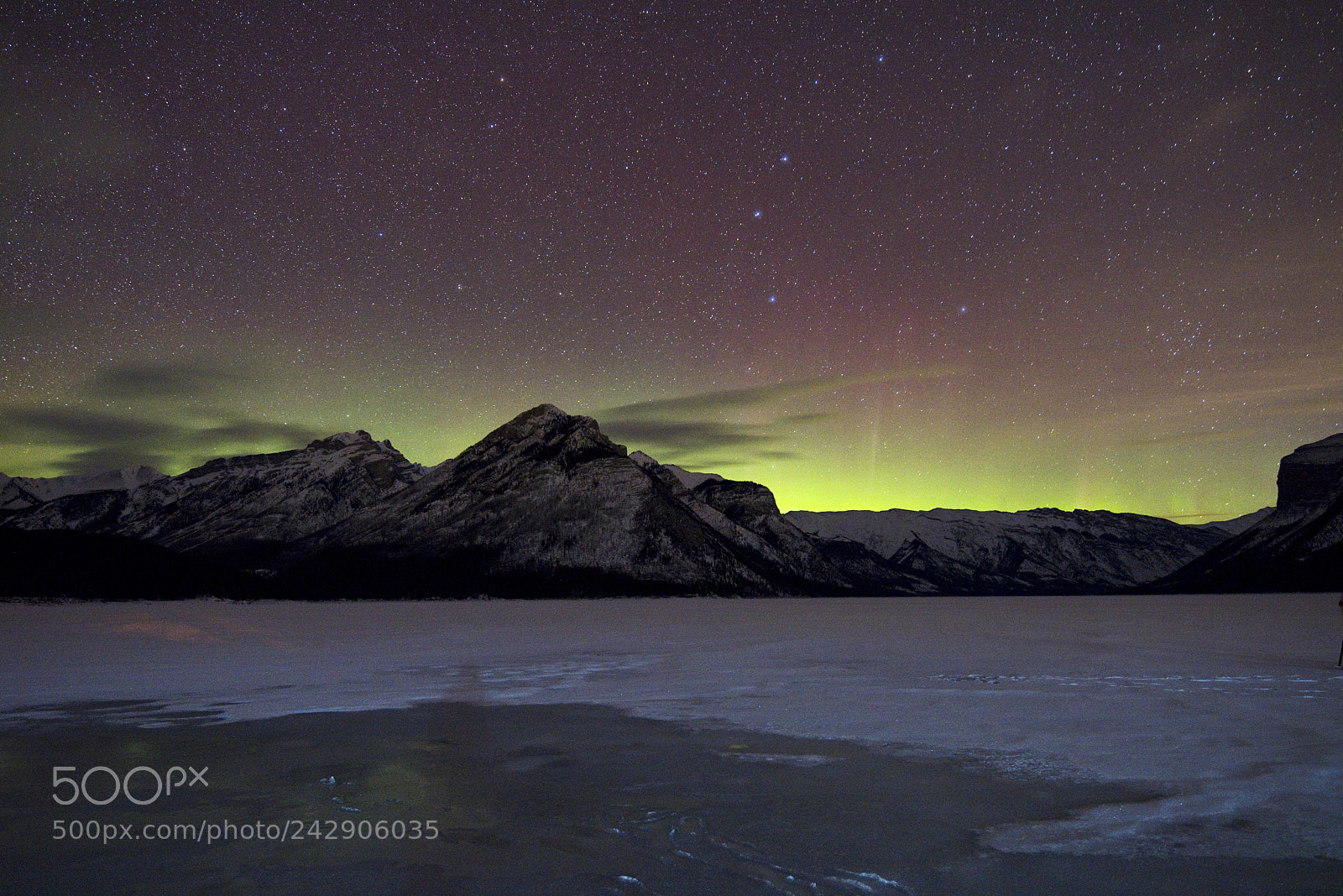 Pentax K-1 sample photo. Northern lights at lake photography
