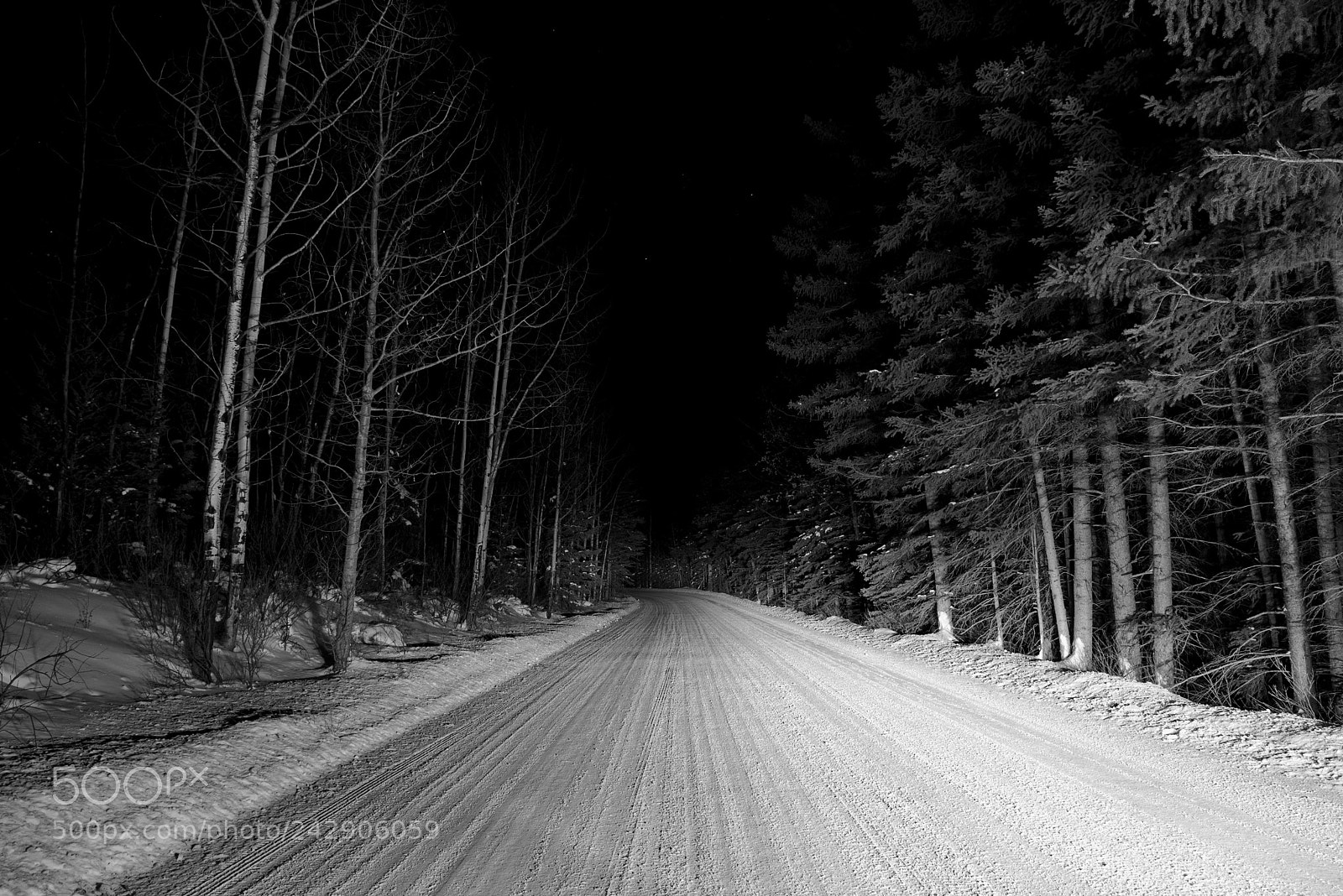 Pentax K-1 sample photo. Winter road photography