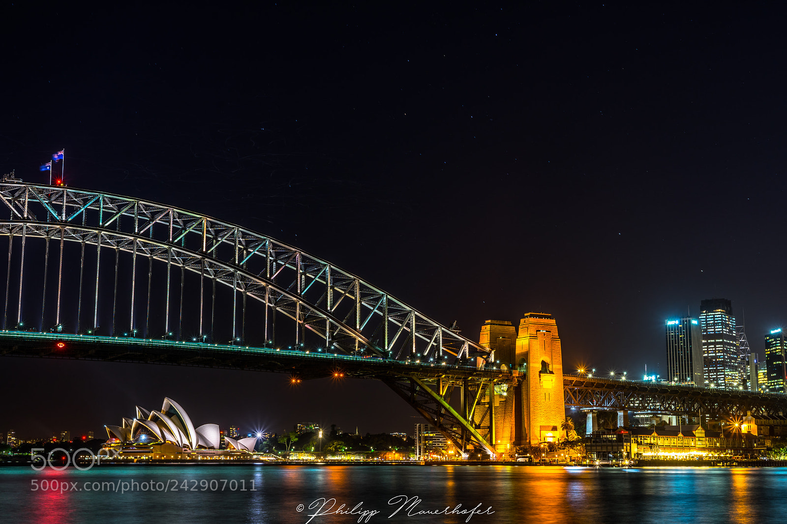 Sony a7 II sample photo. Sydney harbourbridge and operahouse photography