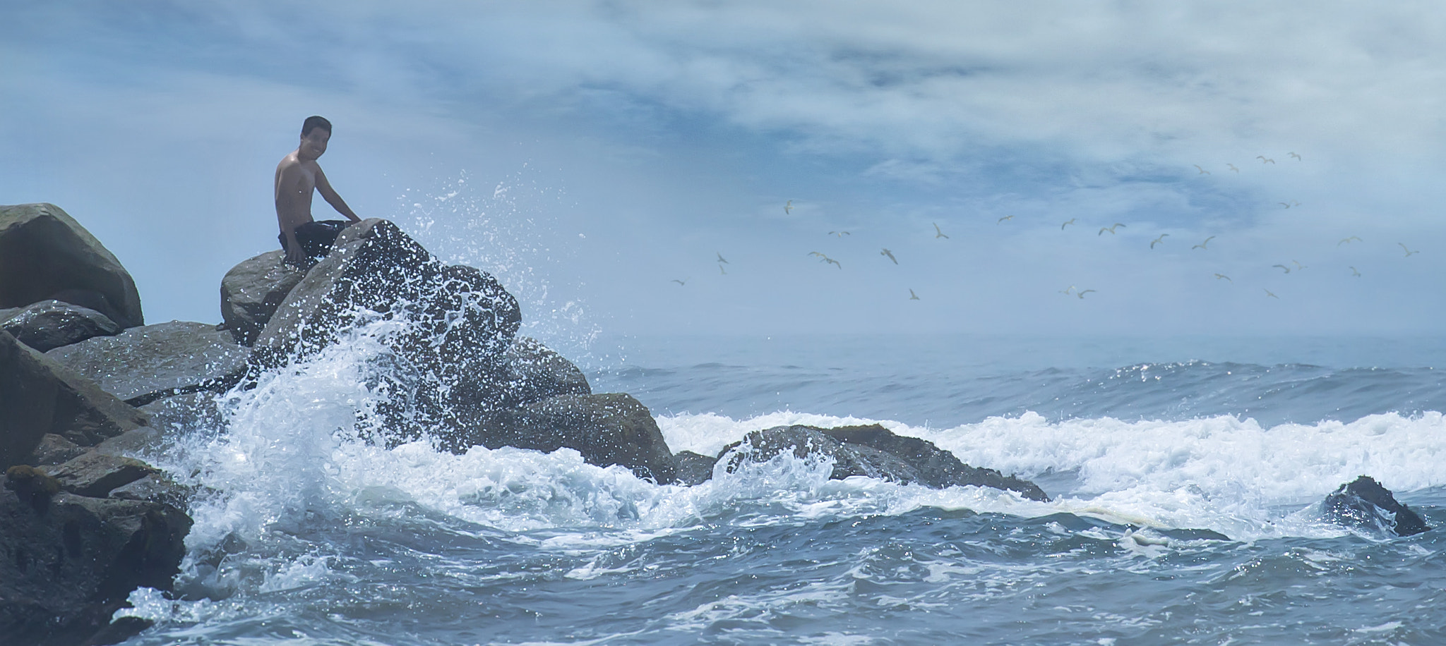 Nikon 1 J2 sample photo. Rompe olas photography