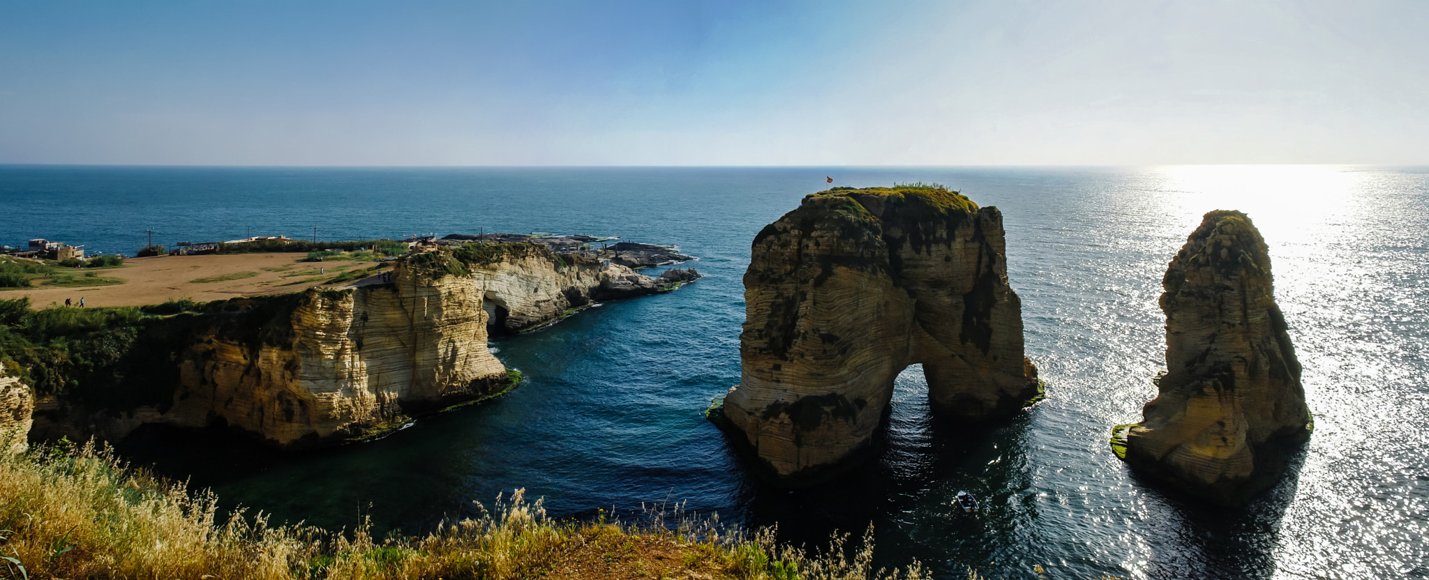 Samsung NX11 sample photo. View raouche or pigeon rock, beirut, lebanon photography