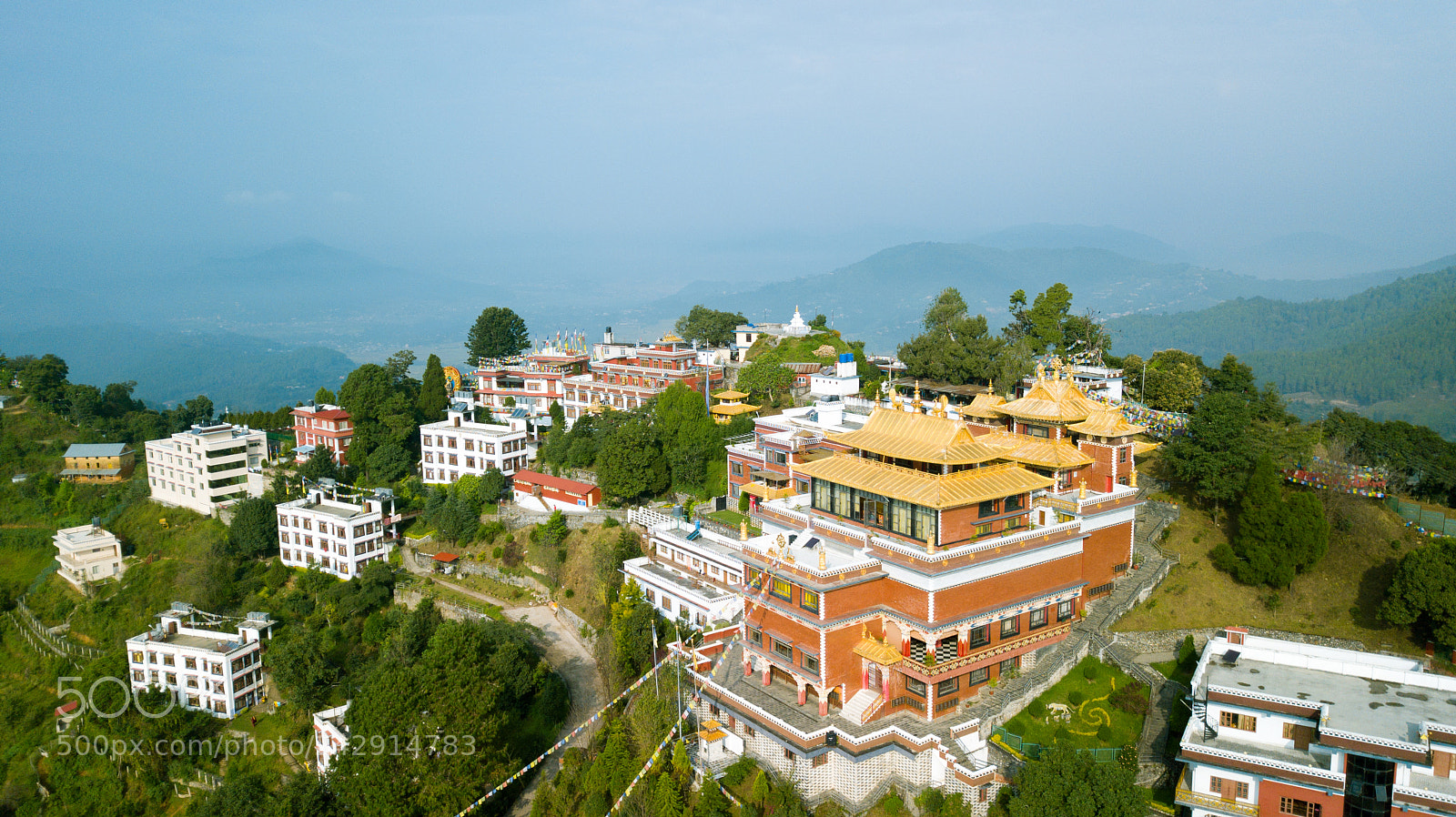 DJI FC220 sample photo. Tibetan monastery, kathmandu valley photography