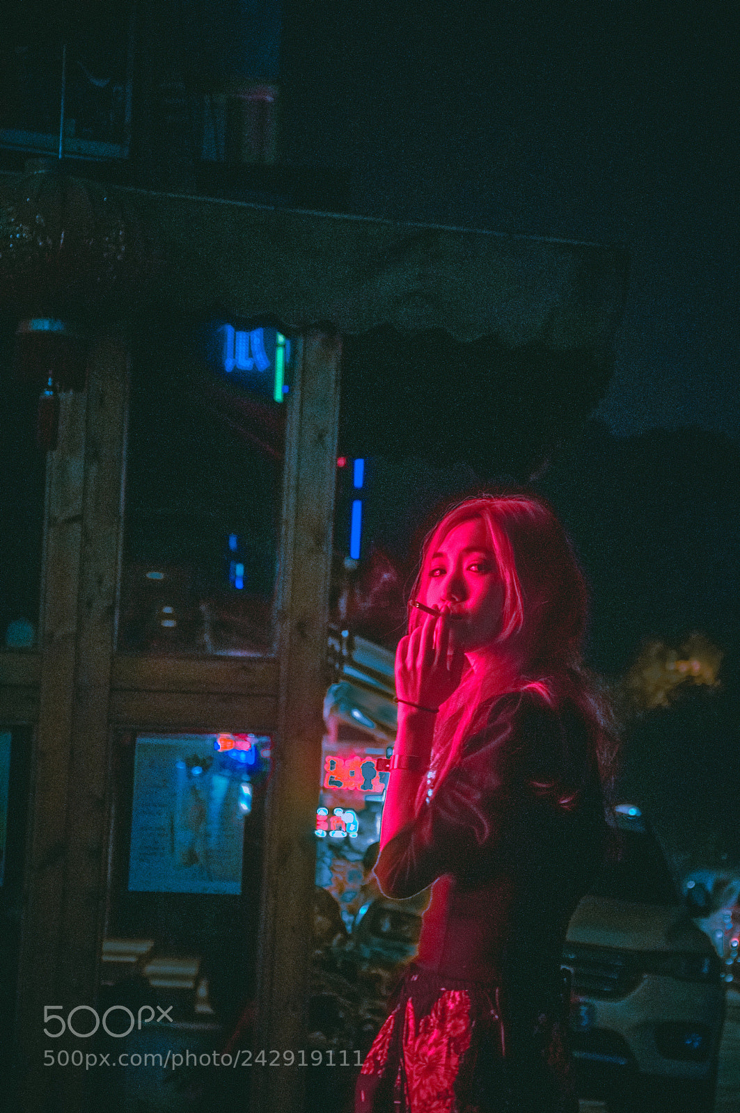 Nikon D90 sample photo. Smoking girl photography