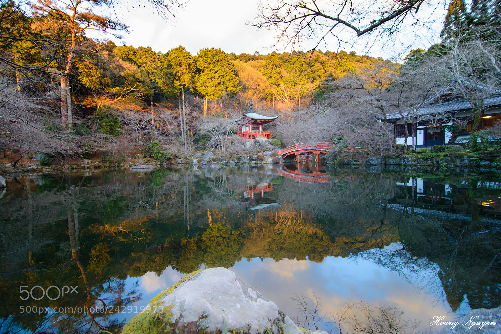 Nikon D800 sample photo. Sunset at daigoji temple photography
