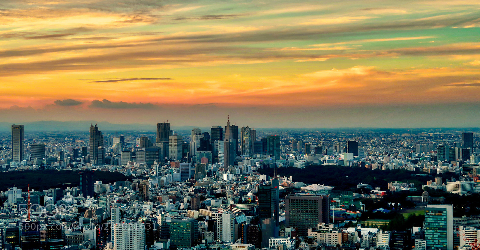 Canon PowerShot G7 X Mark II sample photo. Sunset over shibuya photography