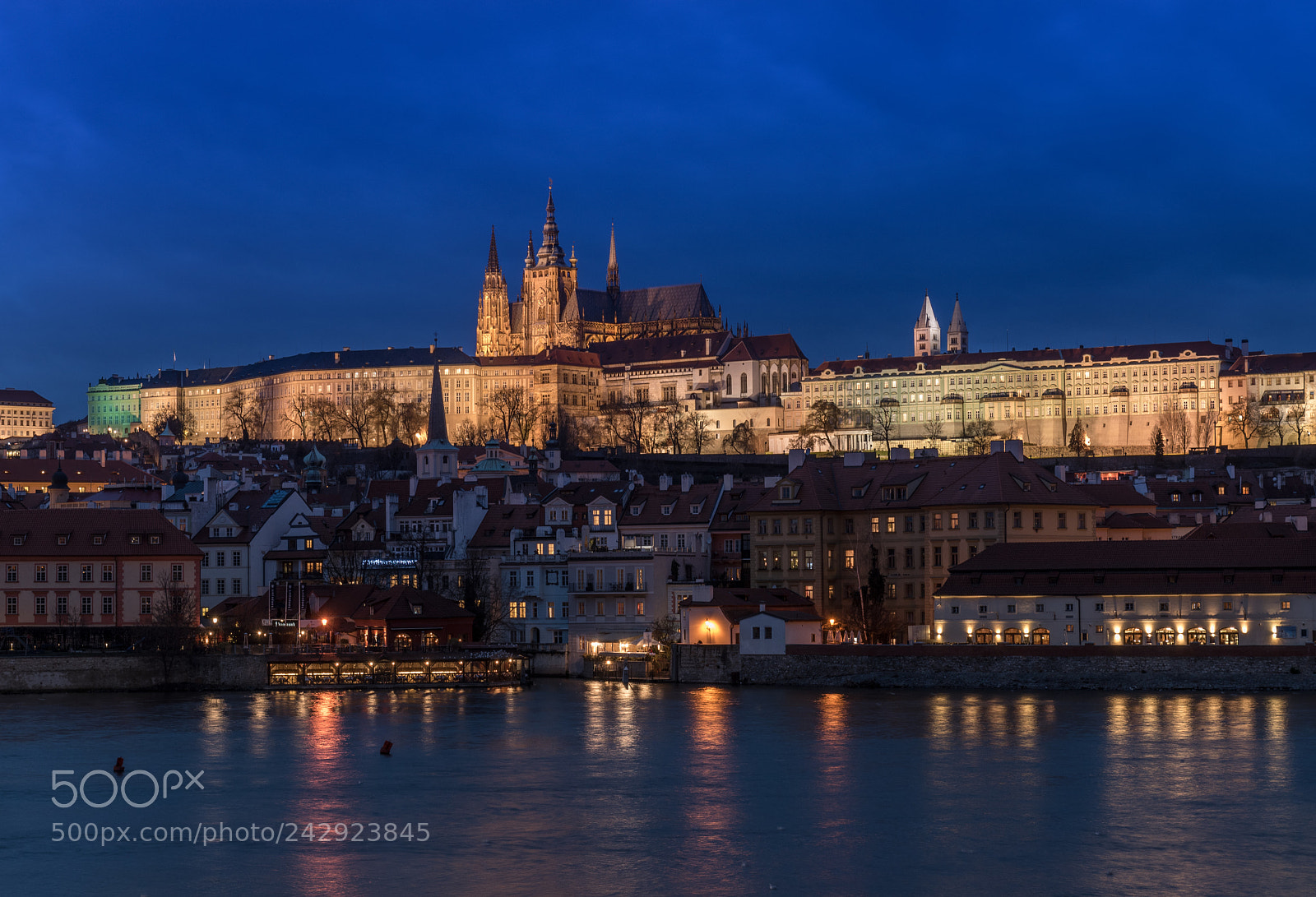 Nikon D5500 sample photo. Prague castle at night photography