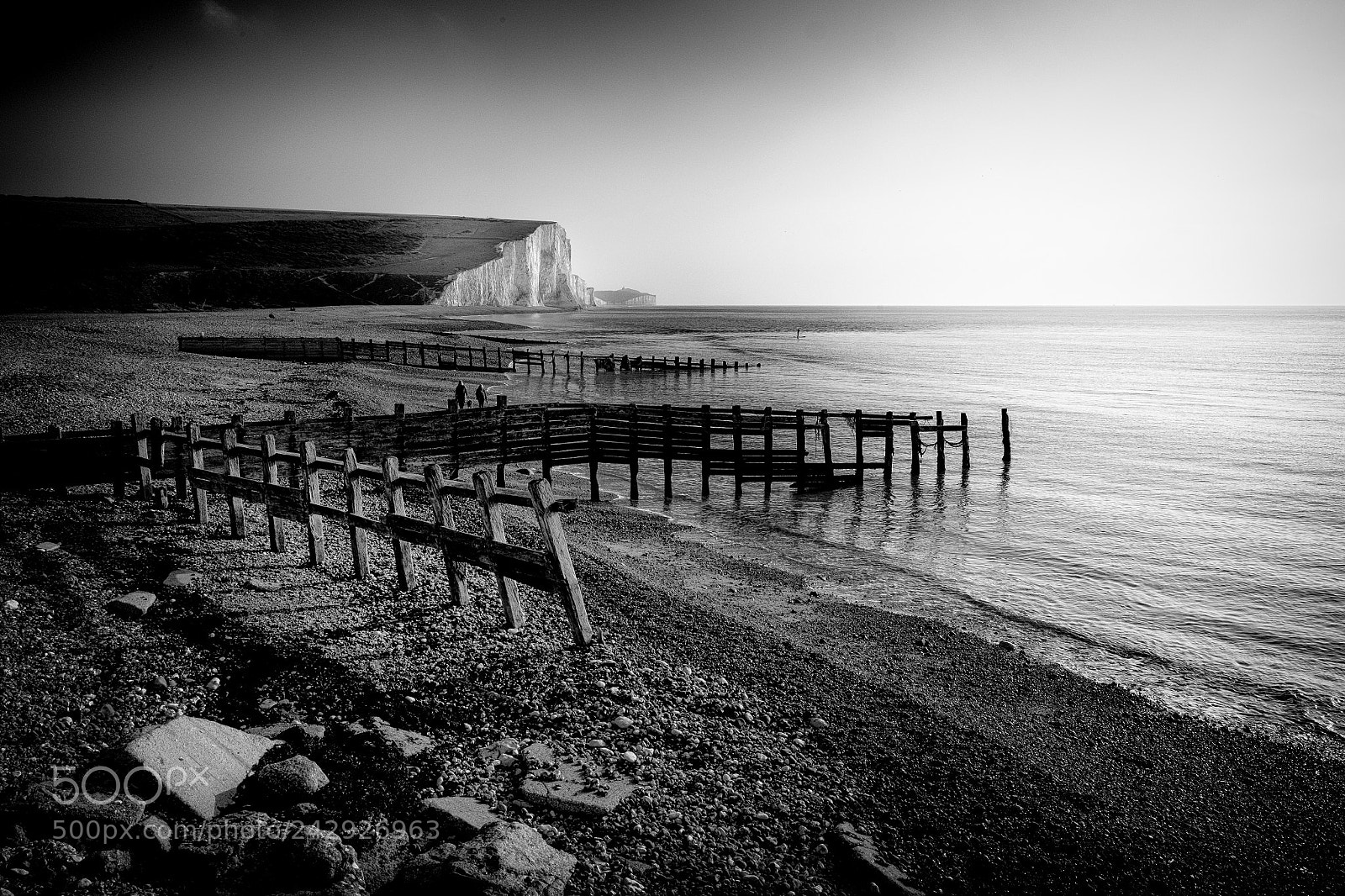 Fujifilm X-T1 sample photo. Cuckmere haven b&w photography
